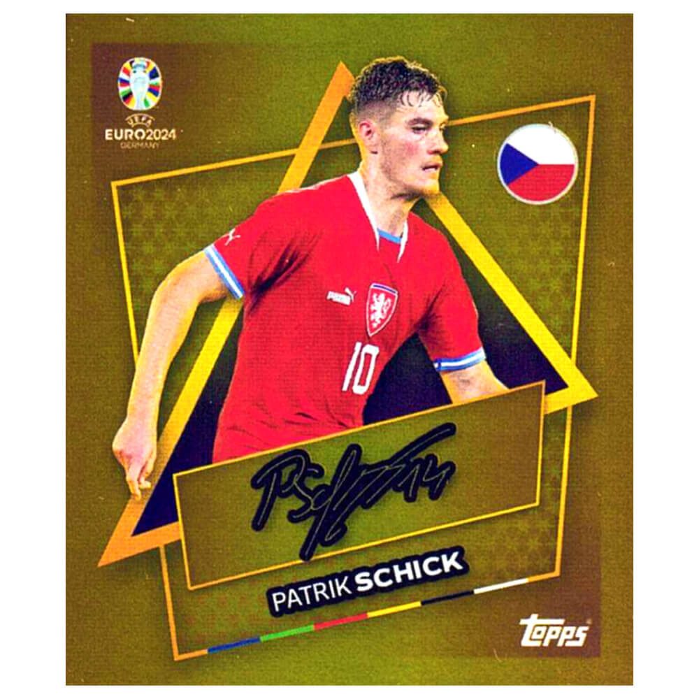 Topps Sticker Topps UEFA EURO 2024 Fußball EM Sammelsticker - Gold Signature Sticker, (Set), UEFA EURO 2024 - Gold Signature Sticker - Patrik Schick