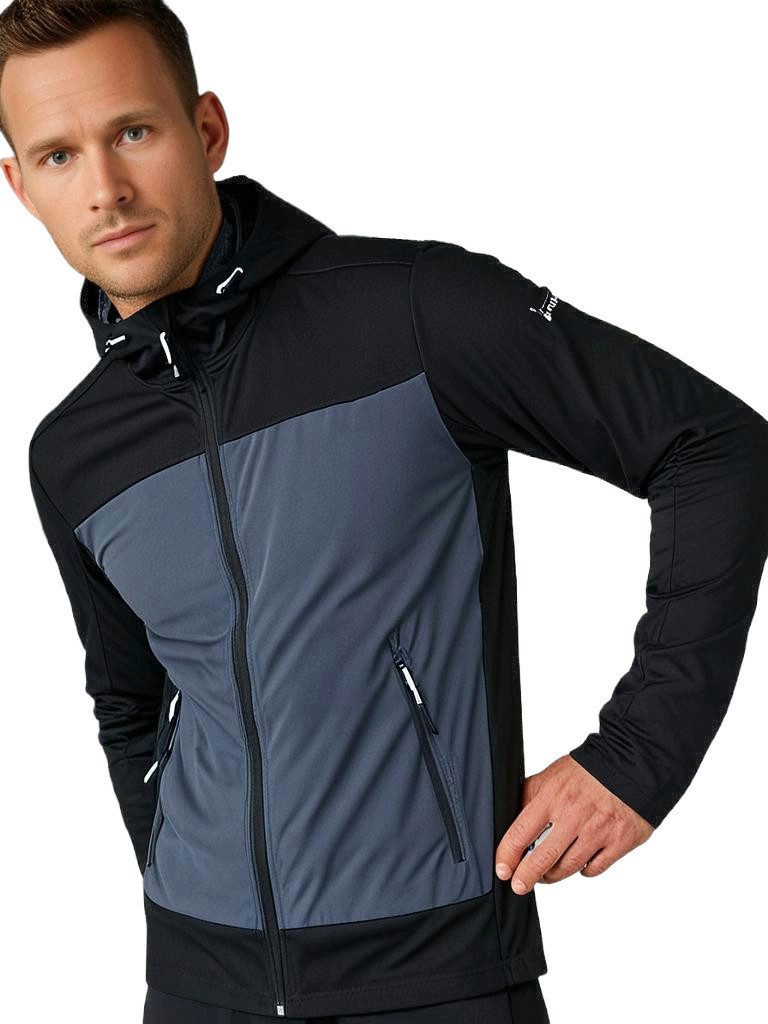 Icepeak Funktionsjacke Outdoorjacke Parrotsvi Softshell Jacke mit Kapuze Winddicht und Atmungsaktiv