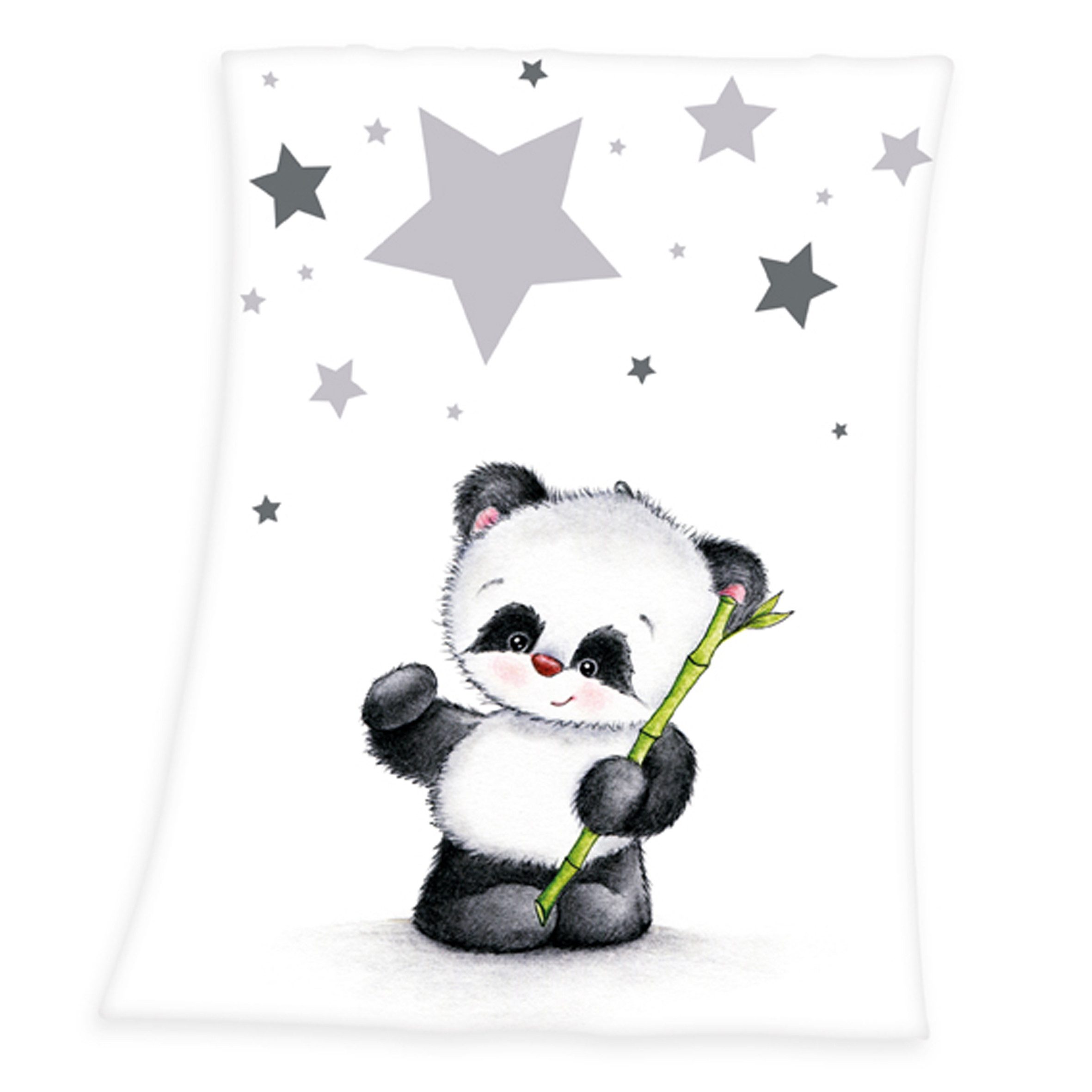 Babydecke Panda Microfaserflausch-Decke 75/100 cm Kuscheldecke, günstig online kaufen