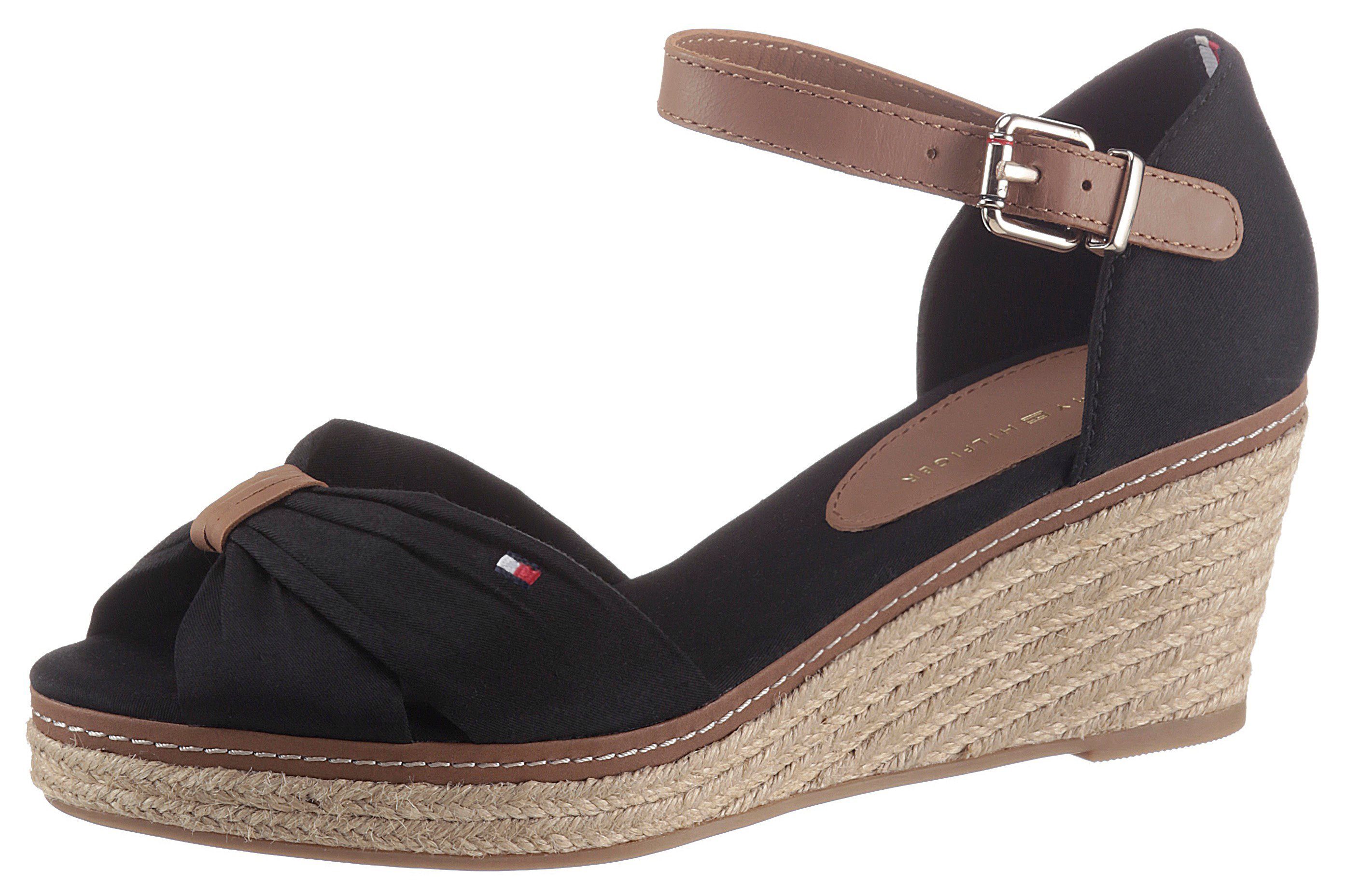 Tommy Hilfiger »ICONIC ELBA SANDAL« Keilsandalette mit Kontrastnaht