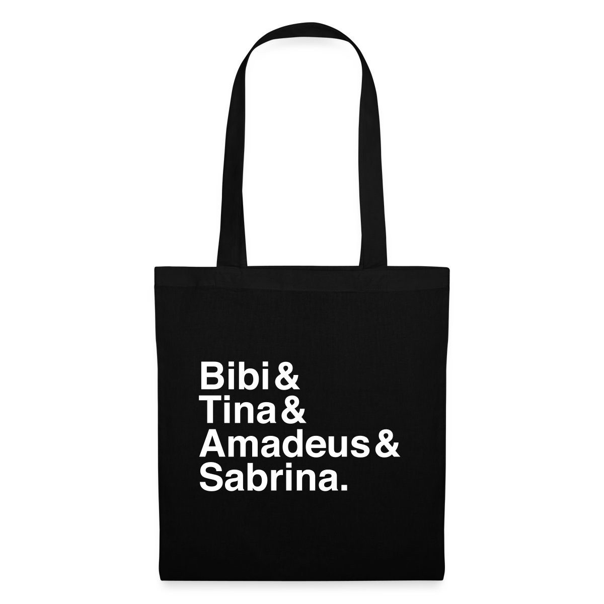 Spreadshirt Henkeltasche Bibi Und Tina Amadeus Sabrina Typographie weiß Stoffbeutel (1-tlg)