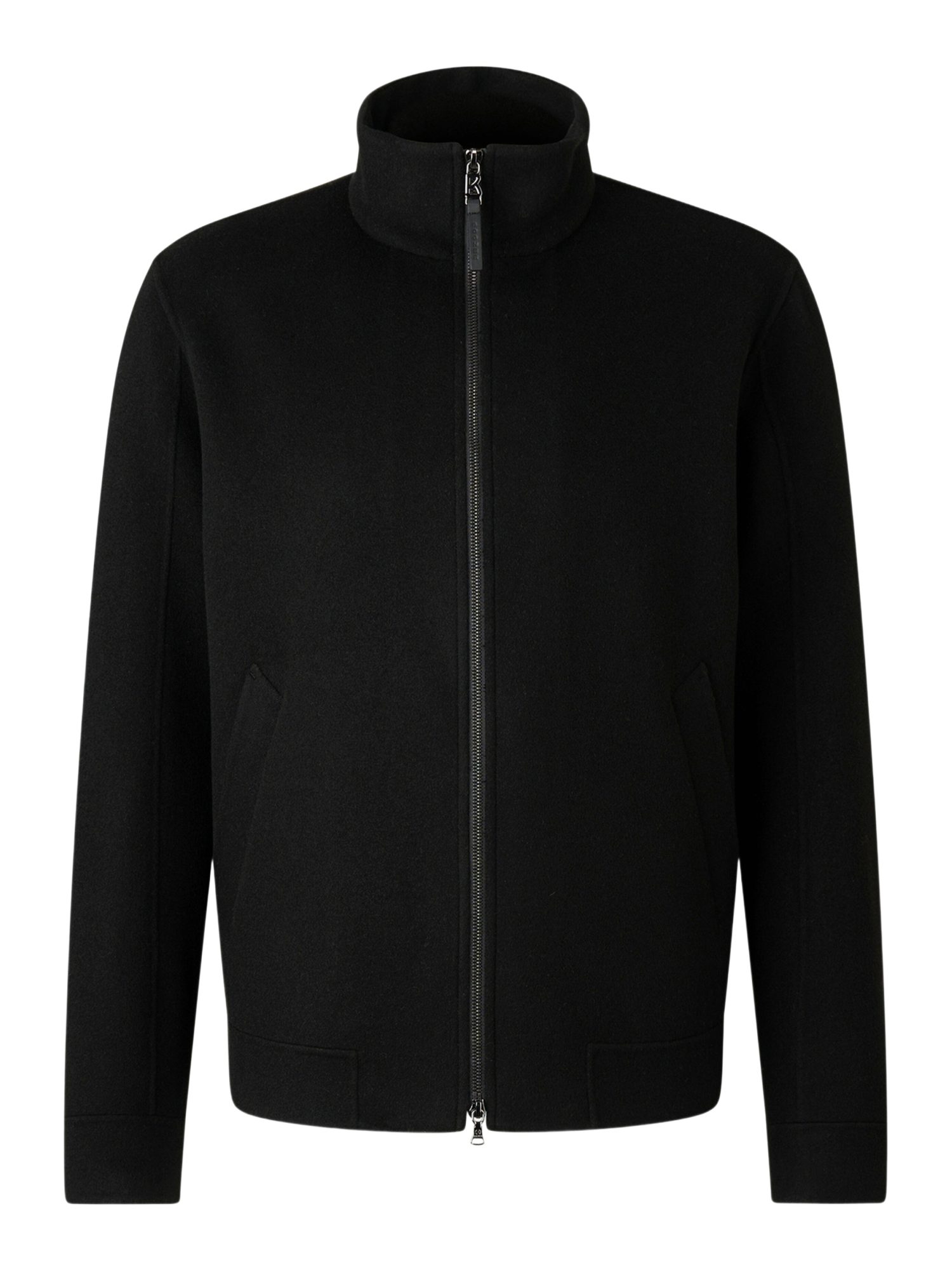 BOGNER Outdoorjacke schwarz,Casual,Wolle,Unifarben,Stehkragen,Lang,Regular Fit