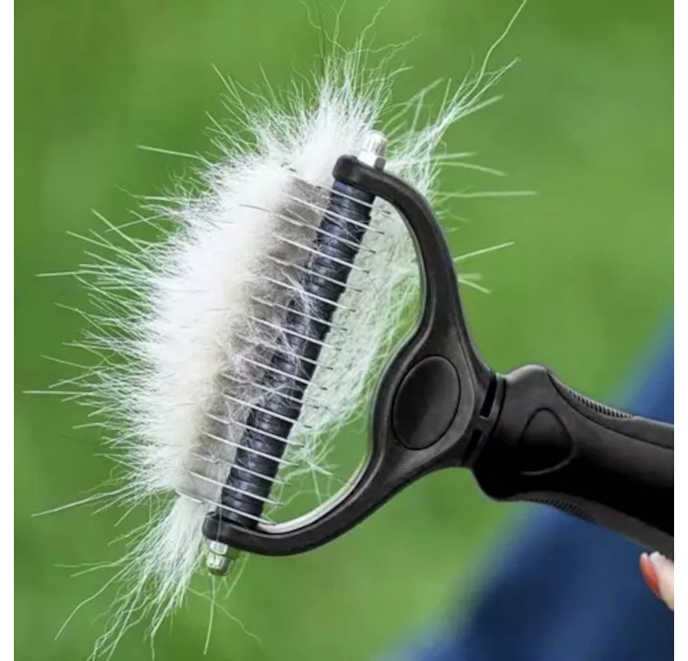 Thumbnail - Purlov Fellbürste Haarkamm Tiere, Metall, (Langhaar Hundebürste Katzenbürste, 1-tlg), Hund Unterwollbürste Unterwollkamm