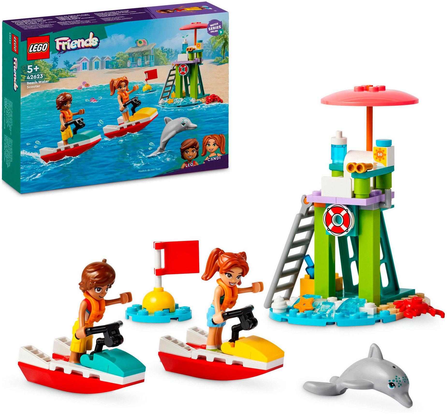 LEGO® Rettungsschwimmer Aussichtsturm mit Jetskis (42623), LEGO Friends Kon günstig online kaufen