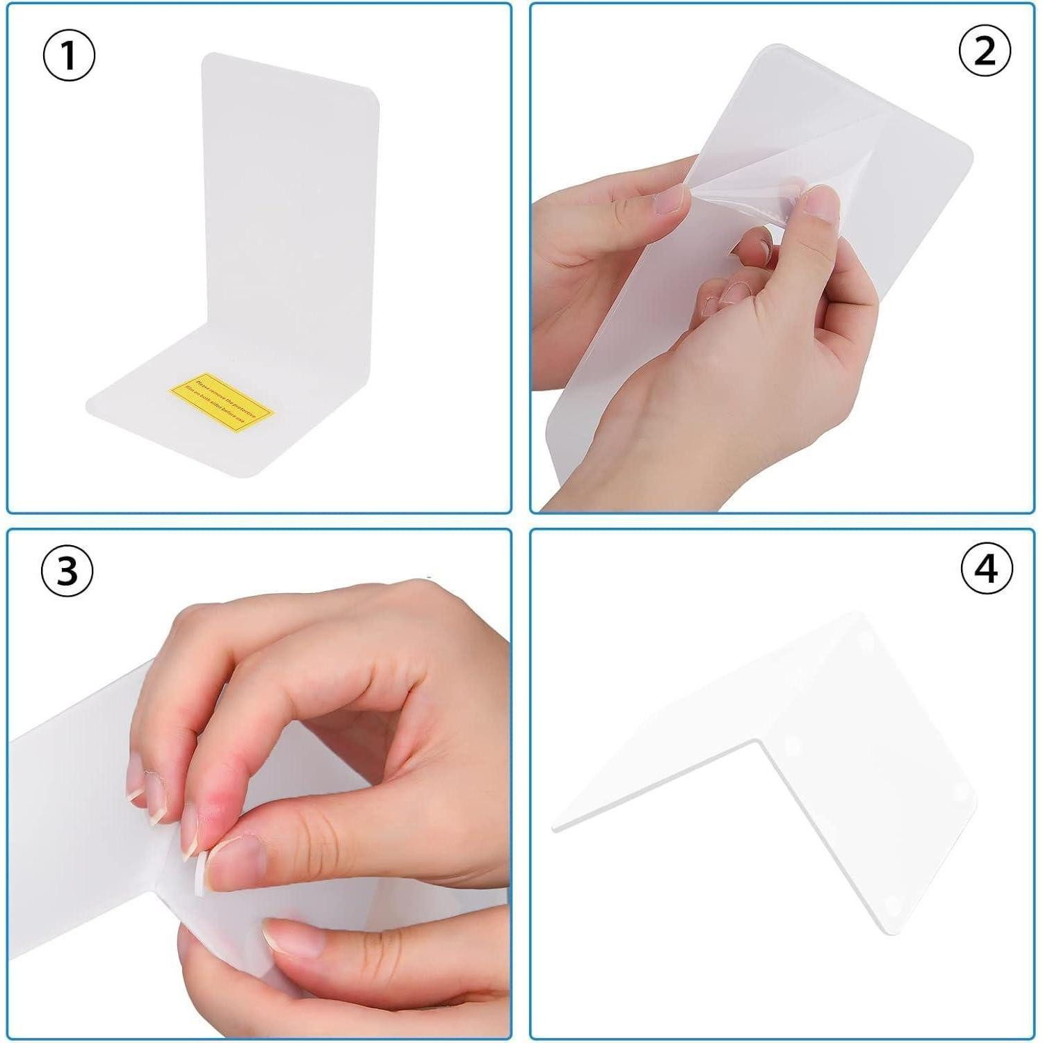 LuxusKollektion Buchstütze Buchständer Acryl Transparente Buchstützen 2er Set 18cm*12cm