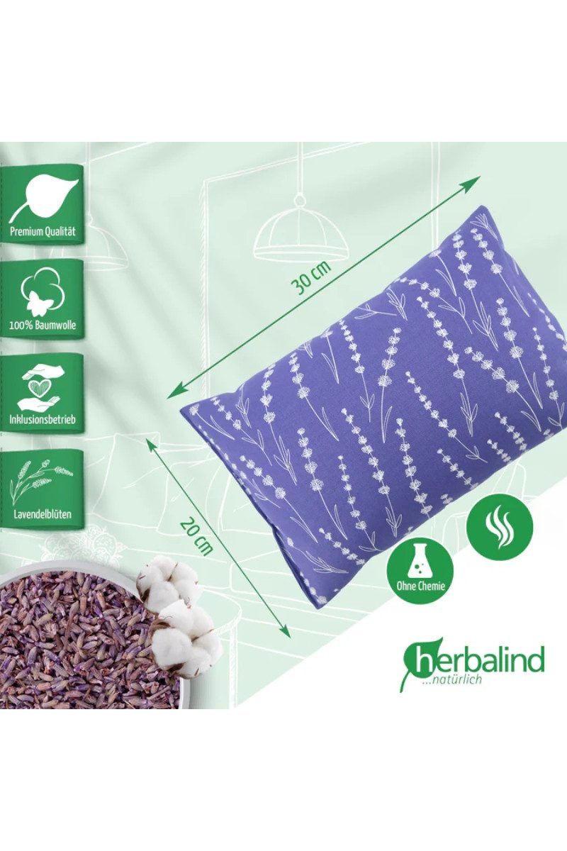 herbalind Duftkissen Lavendelkissen - LAVENDEL - ALLOVER - lavender, lavender blue