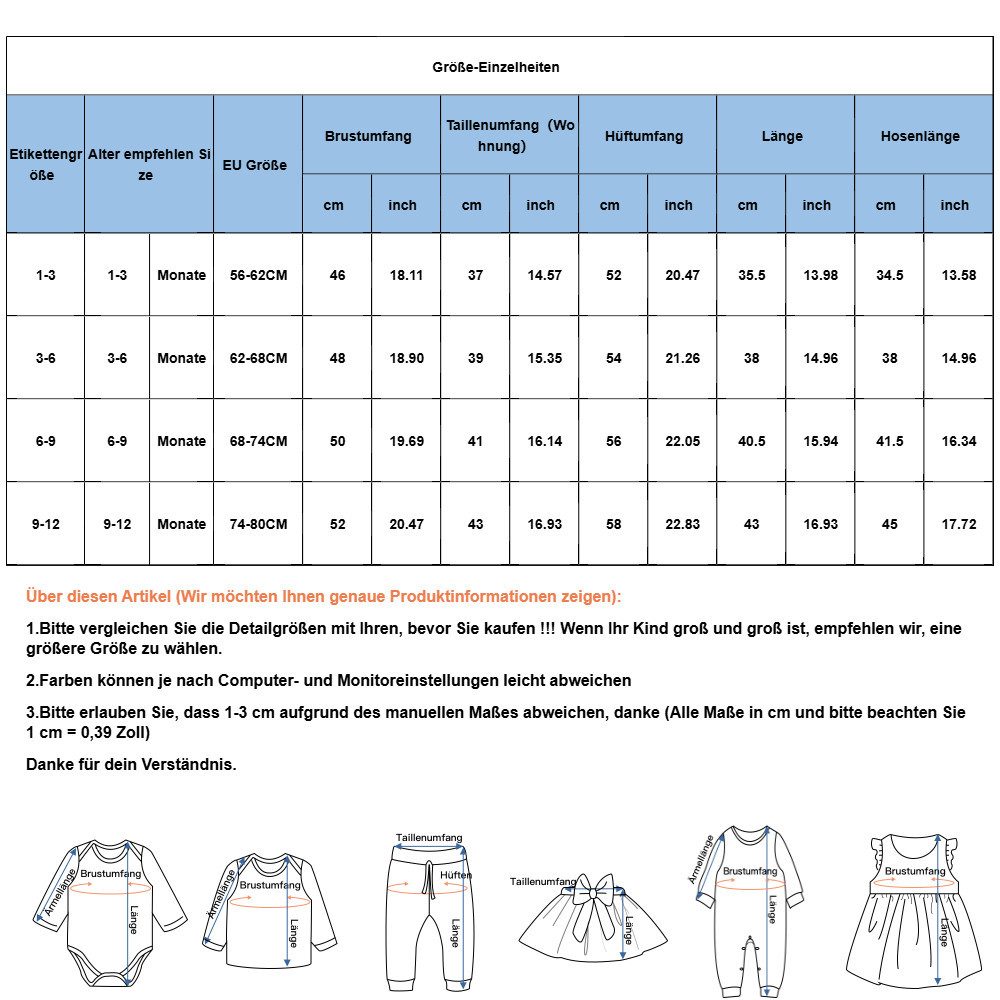 Gluckids Long-Sleeved Shirt & Pants Baby Comfortable Clothing, Long-Sleeved Bodysuit, Pants and Hat with Animal Print (Set, 3-Piece) Boys and Girls Basic Casual Set for Newborns in Spring/Autumn