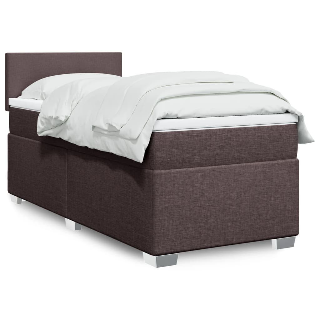 vidaXL Bett Boxspringbett mit Matratze Dunkelbraun günstig online kaufen