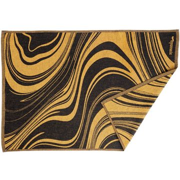 Aymando Geschirrtuch Black-Gold Curves, (Set, 3-tlg., Ägyptische Baumwolle), 50x70 cm