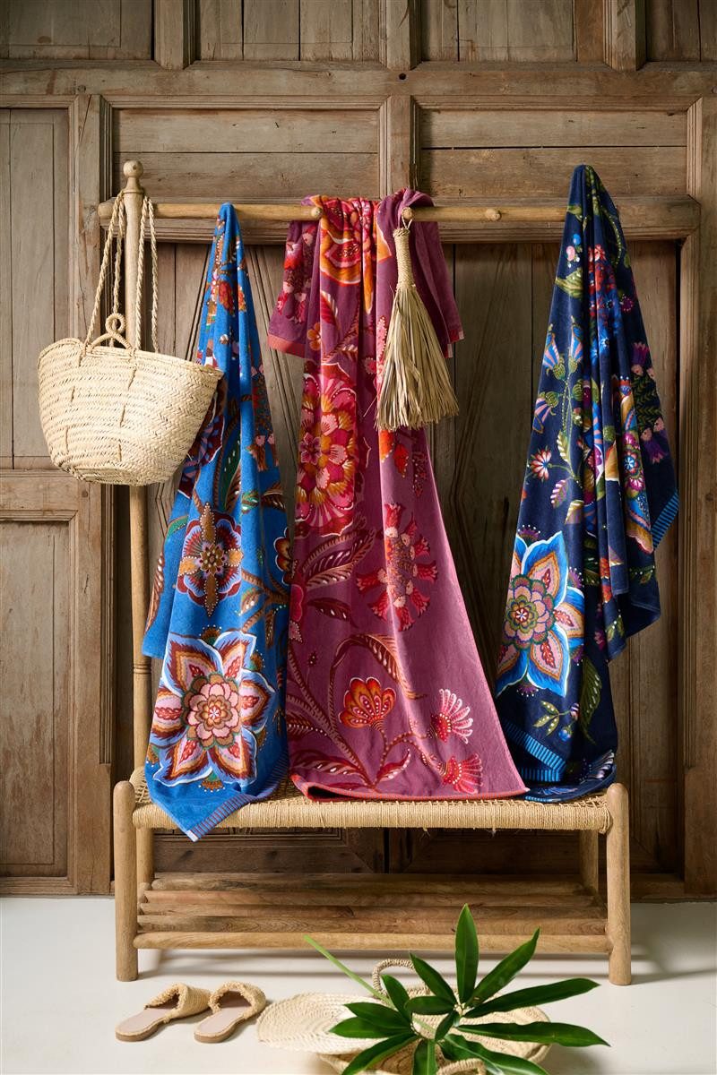 PiP Studio Handtücher Viva la Vida blau Badetuch 100x180cm (1 Stück), 100% Baumwolle (329677)