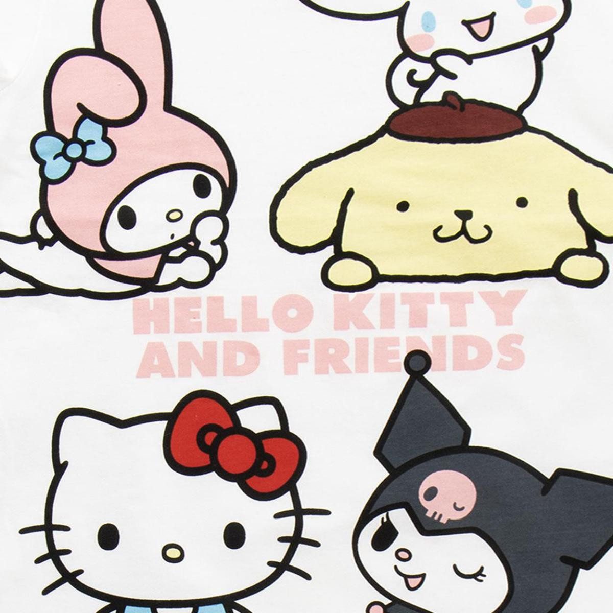 Hello Kitty Capri-Pyjama Baumwolle Kinder Schlafanzug kurz Pyjama Set Sommer (Packung, 2 Stück) – Bild 3 von 4