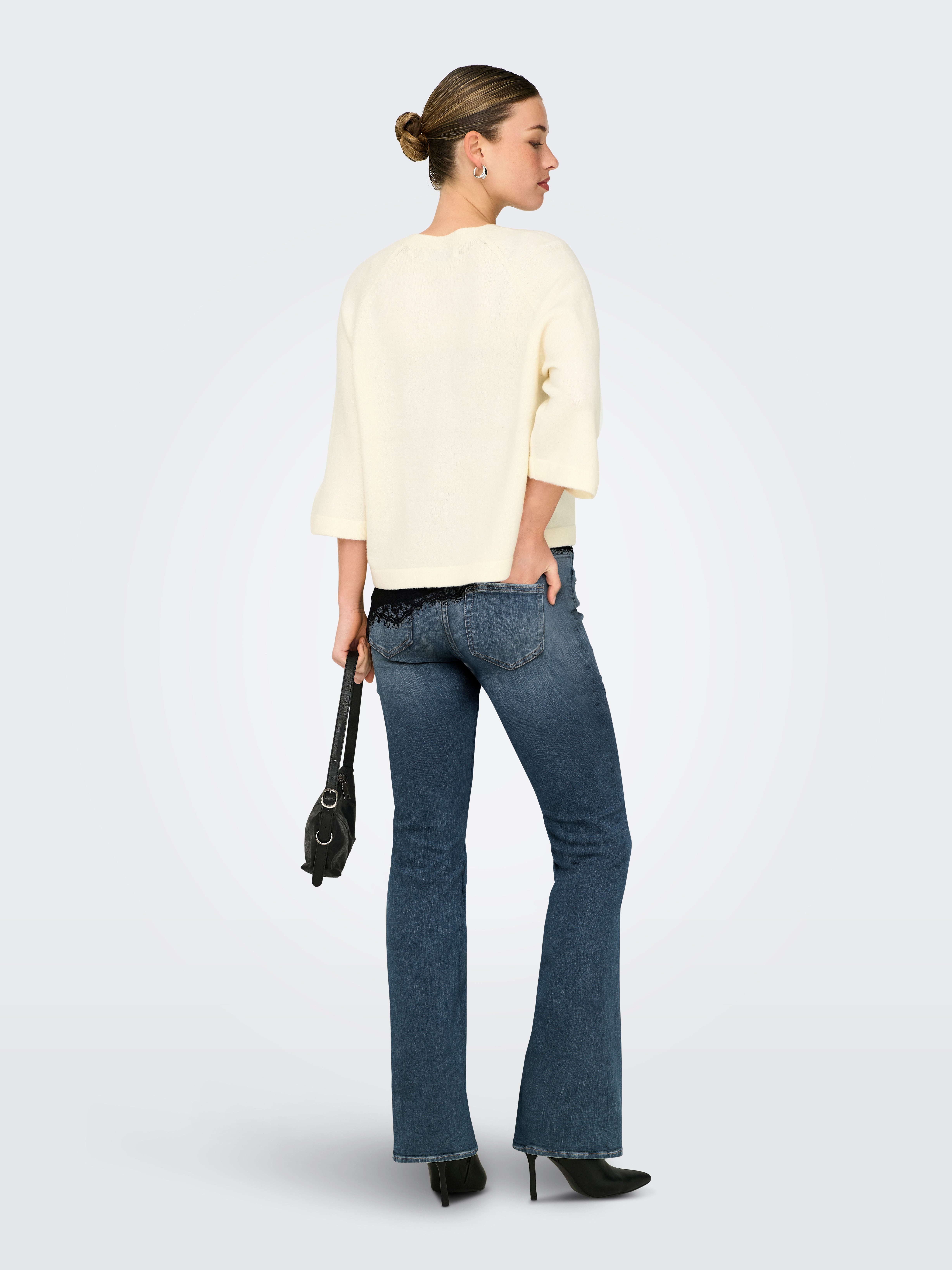ONLY Bootcut-Jeans ONLBLUSH MID WAIST FLARED DNM REA1099 mit dezentem Used- günstig online kaufen