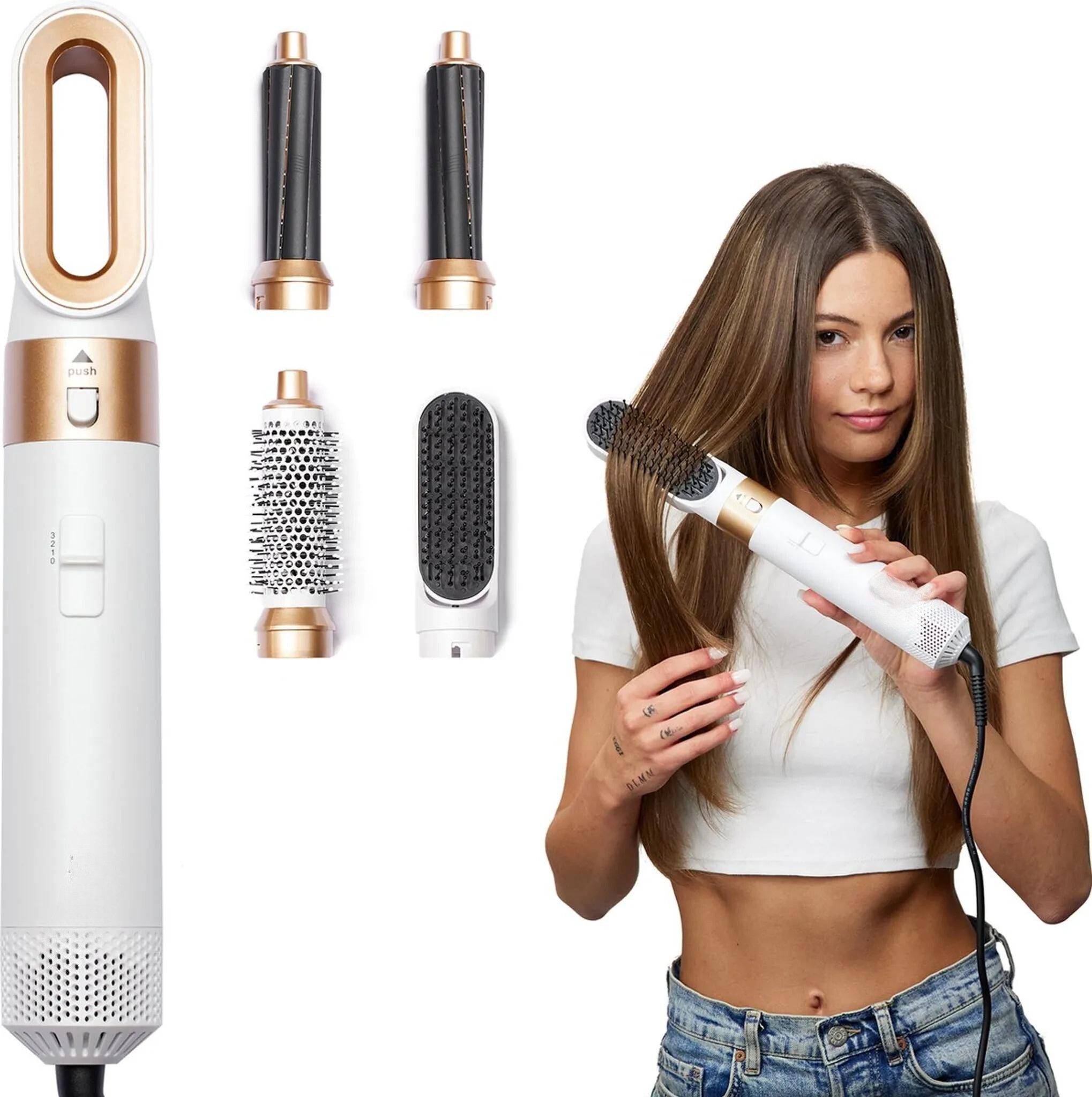 BELLABEAUTY Multihaarstyler Haarstyler, Airstyler, 5 in 1 Haarstyler, Warmluftbürste, Damengeschenk, Weihnachtsgeschenk, Hochwertige Vearbeitung