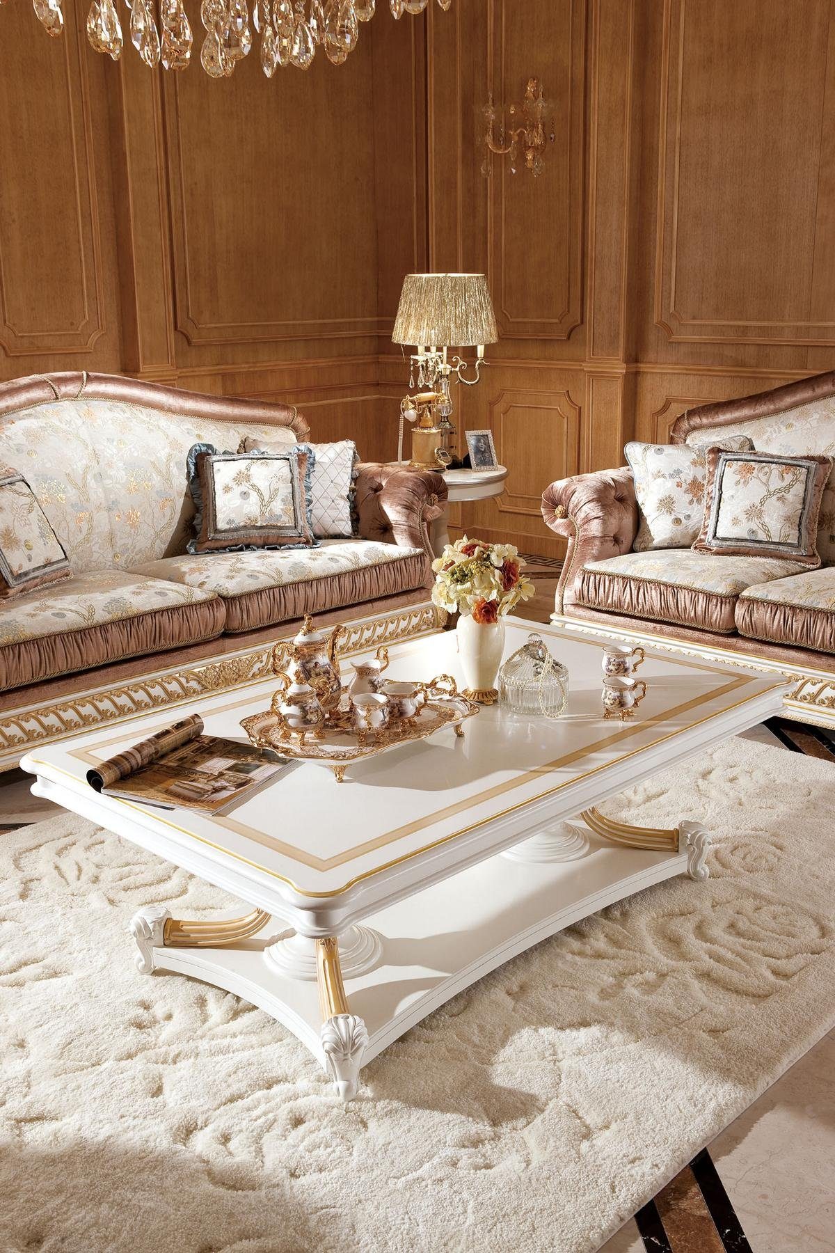 JVmoebel Couchtisch, Weiß Designer E62 Klassischer Couchtisch Beistelltisch Sofa