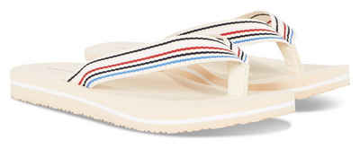 Tommy Hilfiger TH STRIPES BEACH SANDAL Zehentrenner, Sommerschuh, Schlappen, Poolsildes mit bunten Streifen