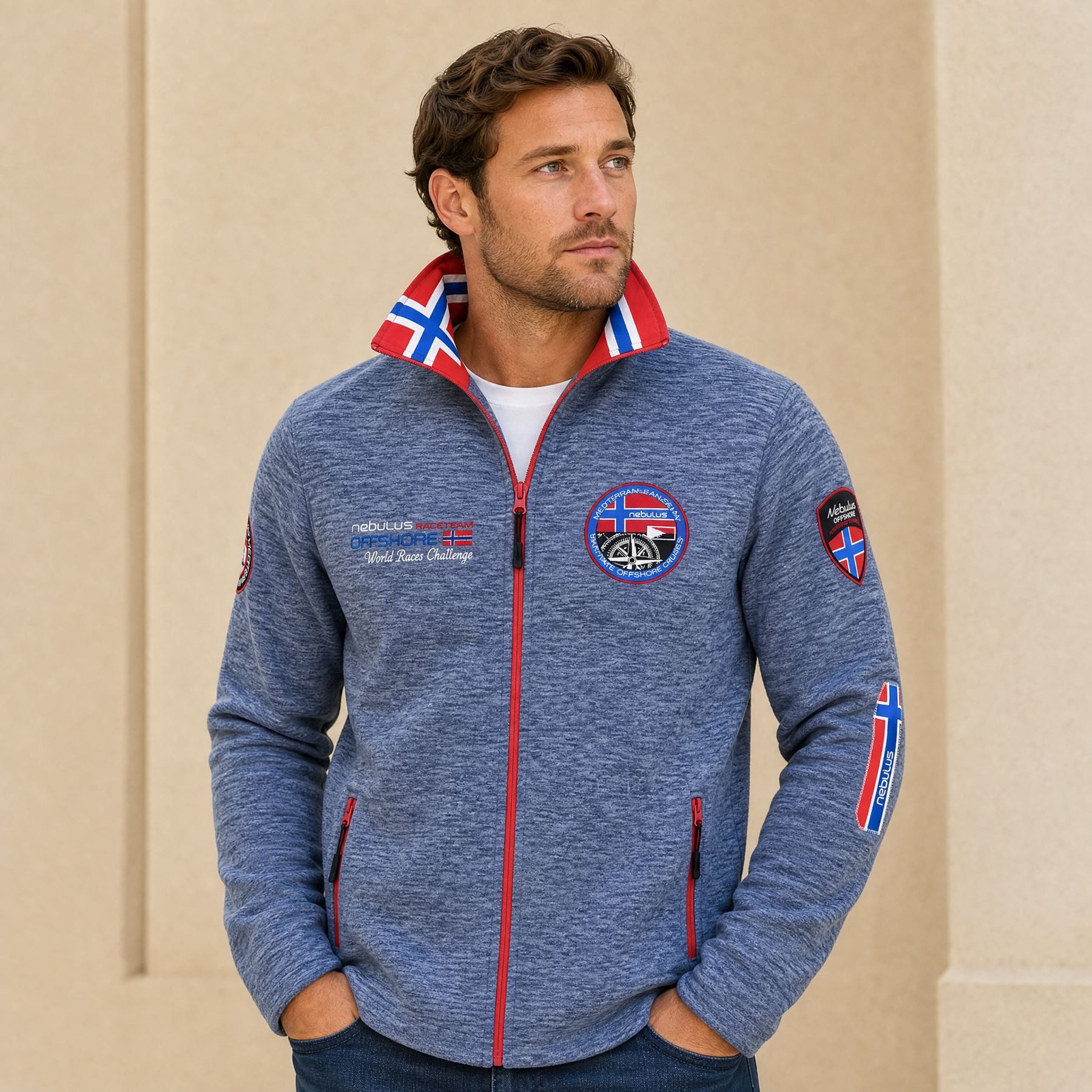 Nebulus Fleecejacke OFFBACK, P4131 - Herren, navy, L