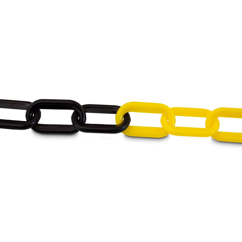 Bituxx Absperrkette Kette 25m für Absperrpfosten Gelb / Schwarz, (MS-19057)