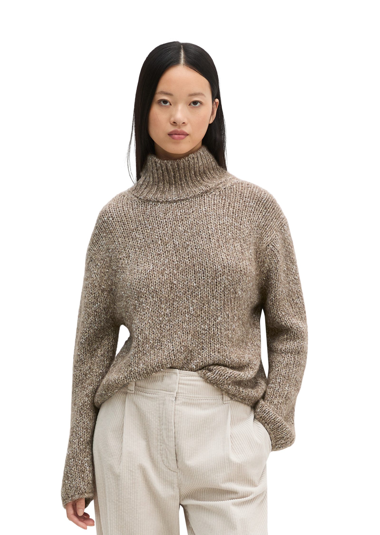 Marc O'Polo Strickpullover aus weichem Bio-Baumwolle-Alpakawolle-Mix