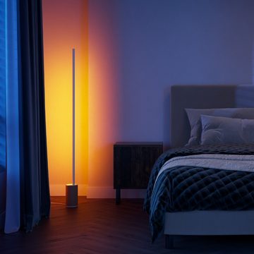 Philips Hue LED Außen-Stehlampe Bluetooth Gradient Stehleuchte Signe in Weiß und Braun 29W 2250lm, keine Angabe, Leuchtmittel enthalten: Ja, fest verbaut, LED, warmweiss, Stehlampe, Standlampe