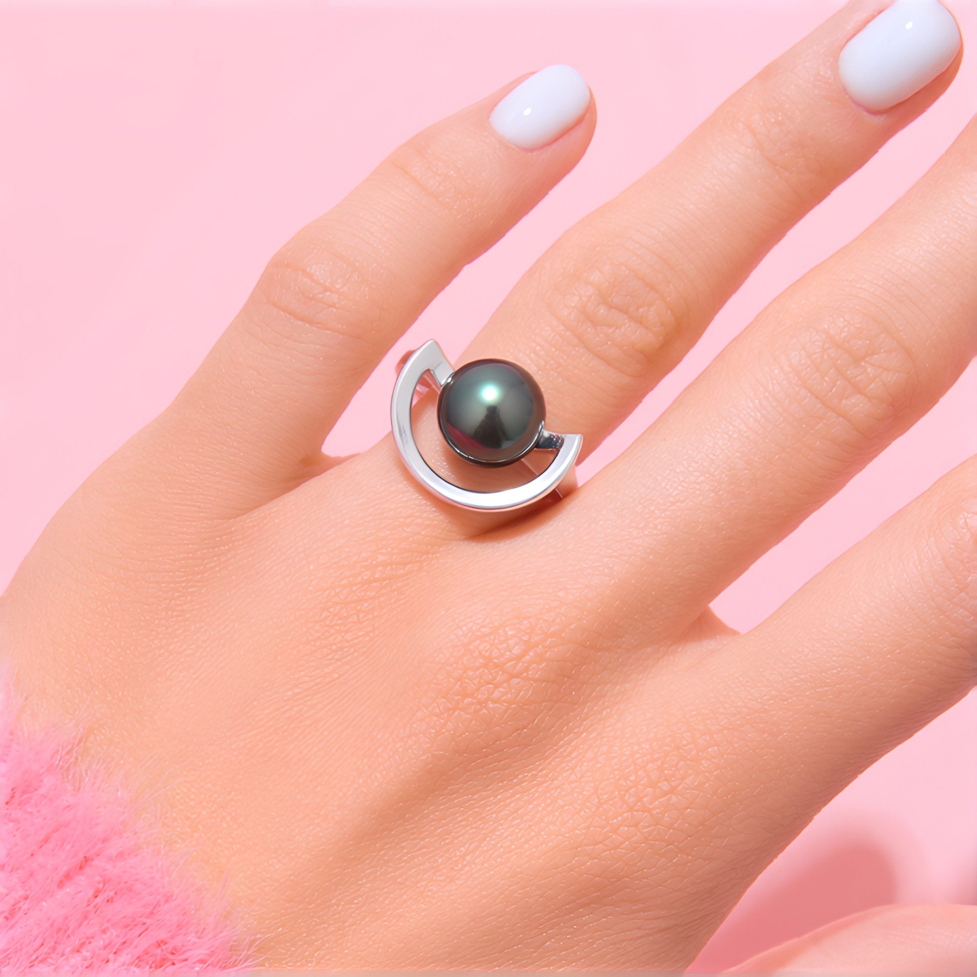 Cavill Perlenring Cavill Ring Damen Sterlingsilber 925 Tahiti Perle 8 mm elegant (1-tlg)