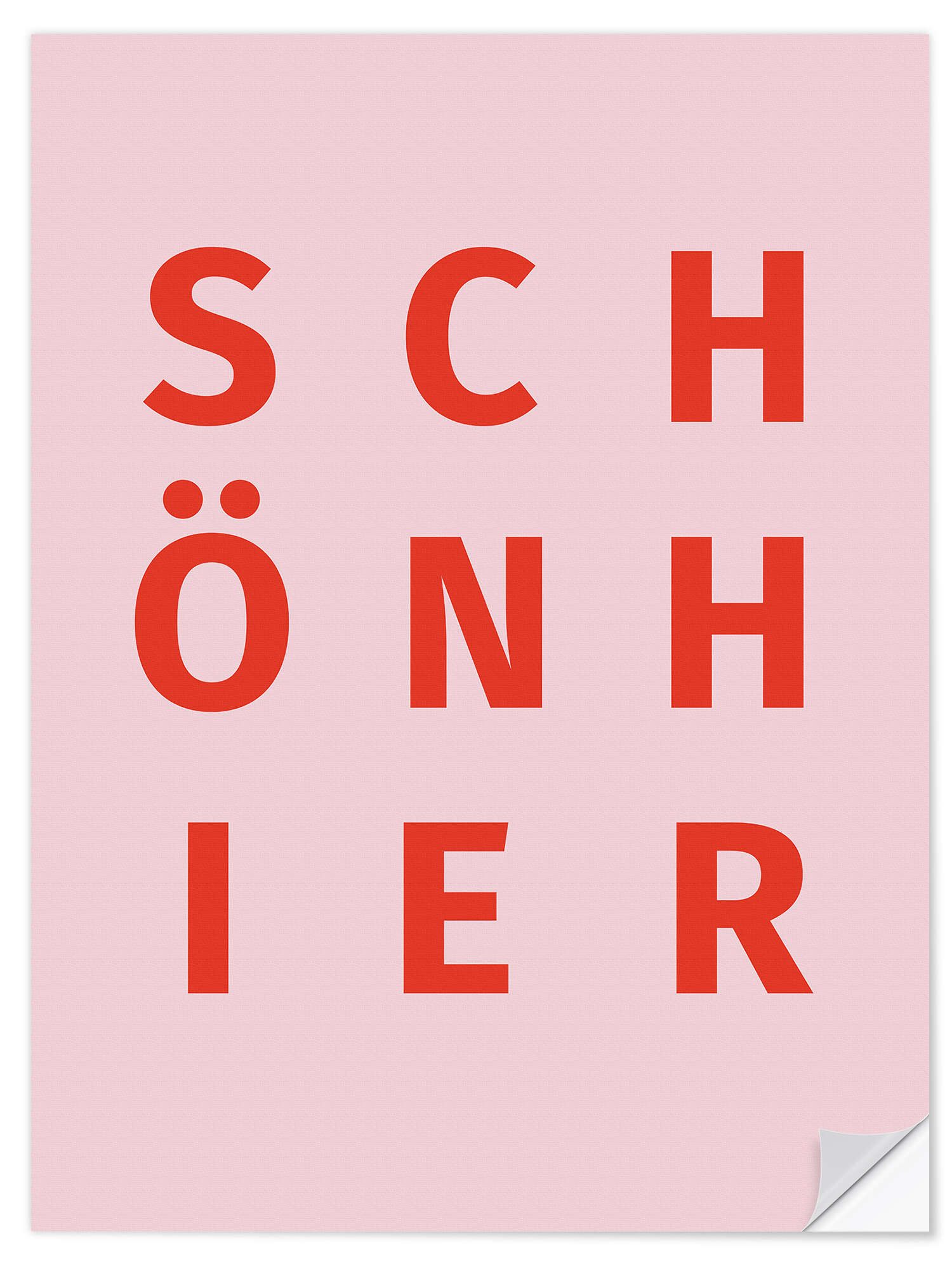 Posterlounge Wandbild Schön Hier II, Typobox, erhältlich als Poster, Leinwandbild, Wandsticker oder Acrylglasbild