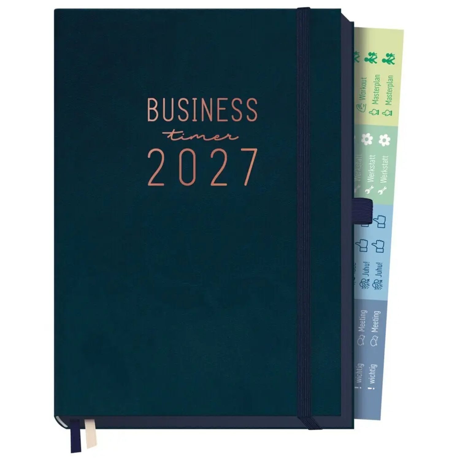 Häfft Taschenkalender Business-Timer Deluxe 26/27 17 Monate KL [Nachtblau]
