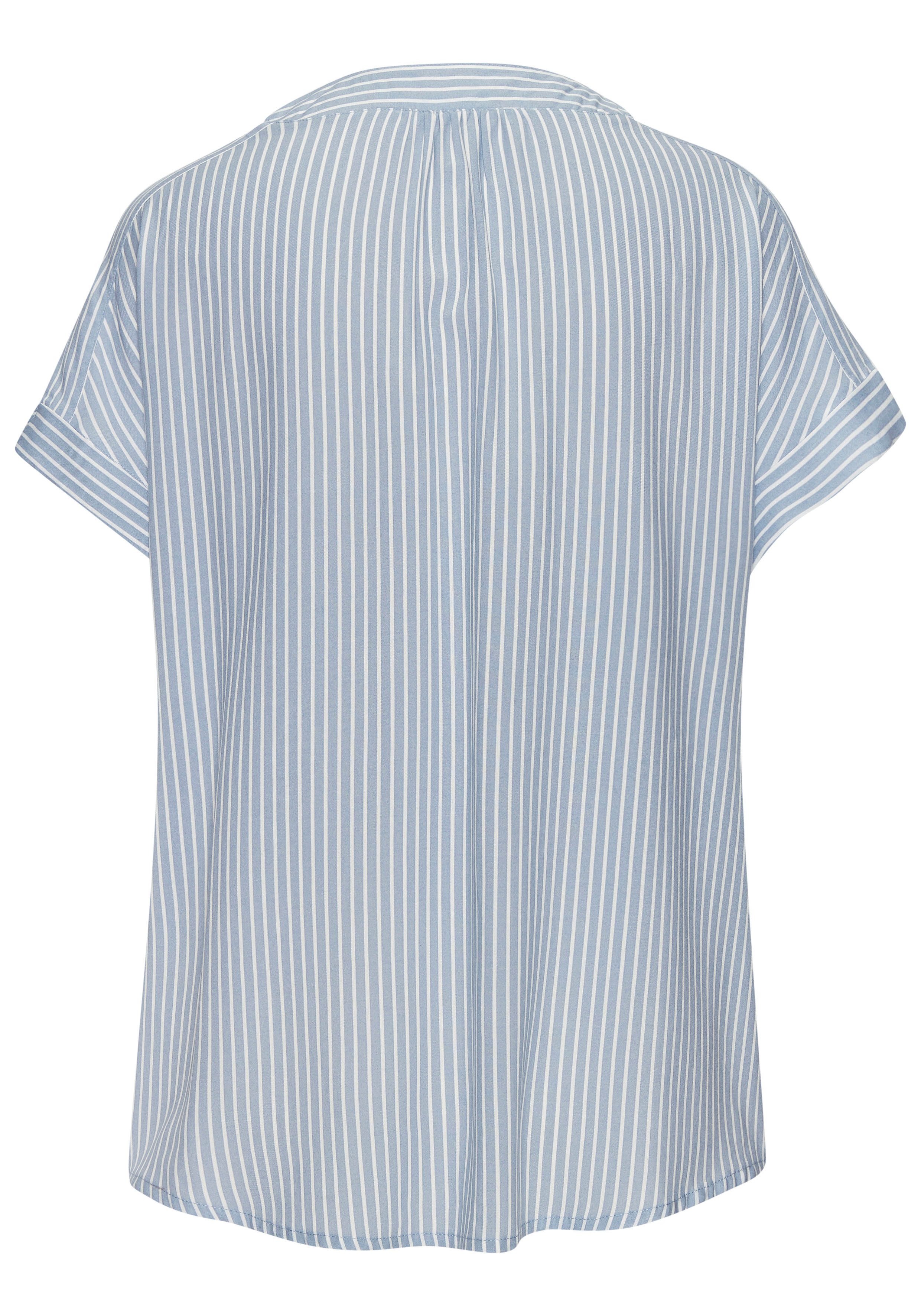 Vivance Kurzarmbluse mit Streifendesign, Damenbluse, casual