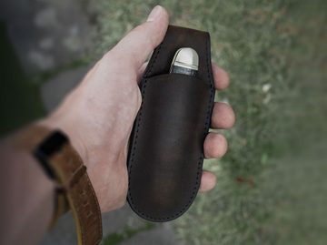 Böker Taschenmesser Magnet Stecketui Schwarz Groß Nubukleder, (1 St)