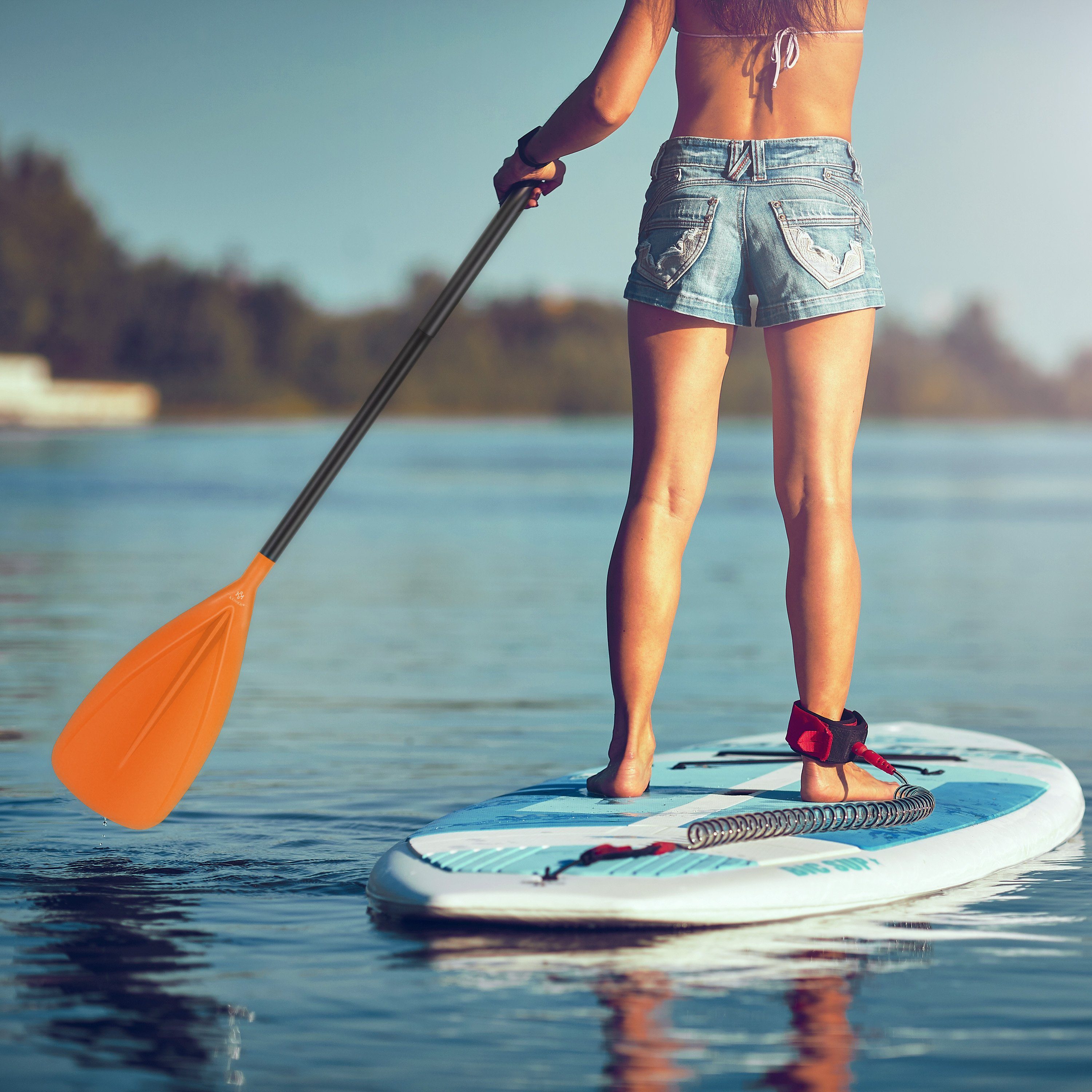 KESSER SUP-Paddel, Paddle 3-teilig für Paddling Kayak SUP orange Board Stand-Up