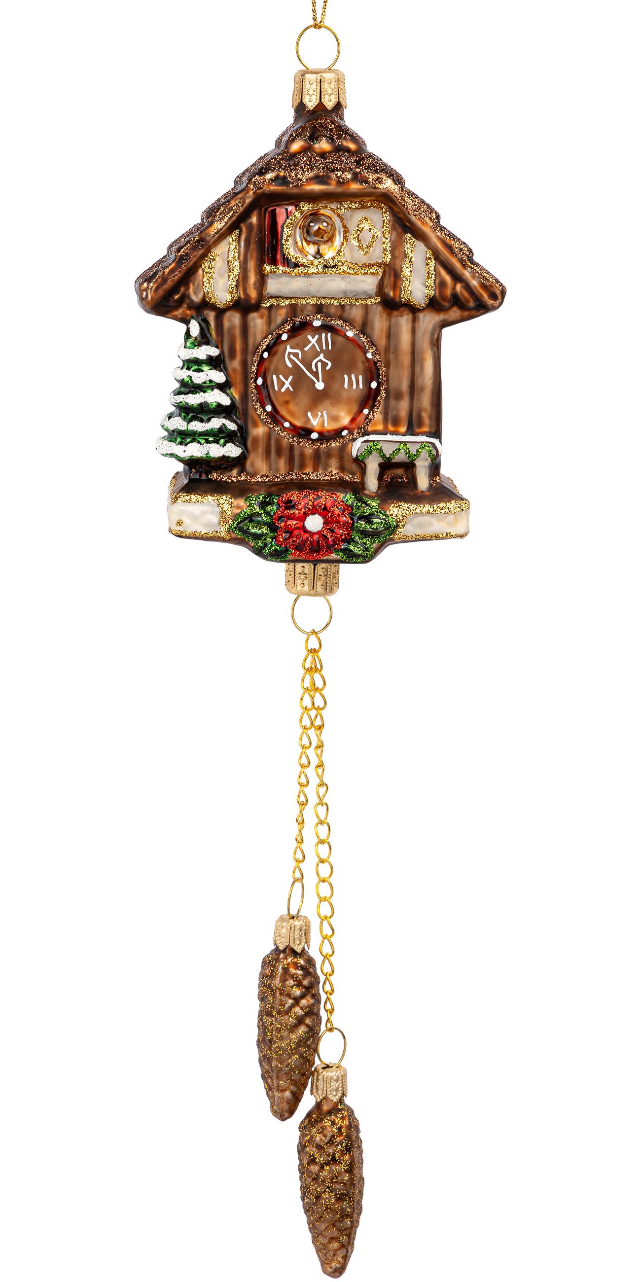 SIKORA Christbaumschmuck Kuckucksuhr besondere Weihnachtskugel Glas Figur A günstig online kaufen