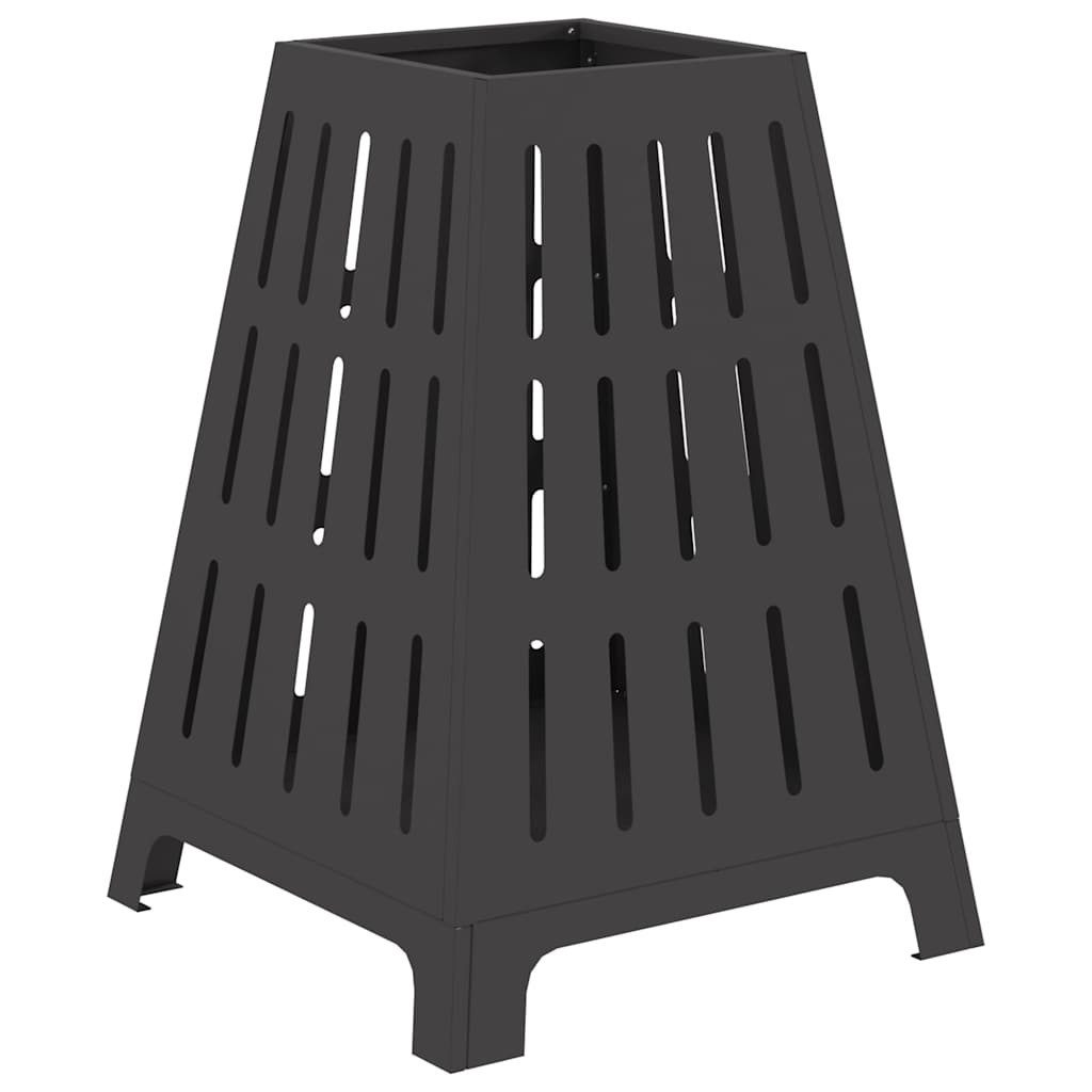 vidaXL Feuerstelle Feuerschale Schwarz 50 x 50 x 70 cm Wetterfeststahl, (1-St)