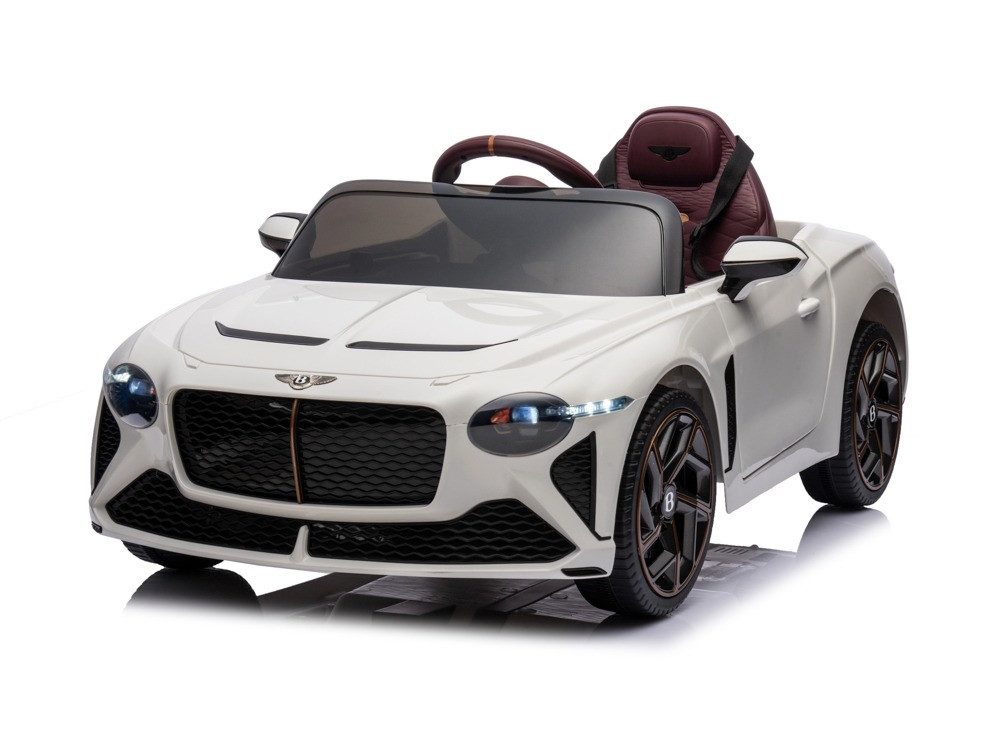 Elektro-Kinderauto Kinder Elektroauto Bentley Bacalar 12V +vier Motoren+LED+Audio+FB,weiß, Belastbarkeit 30 kg