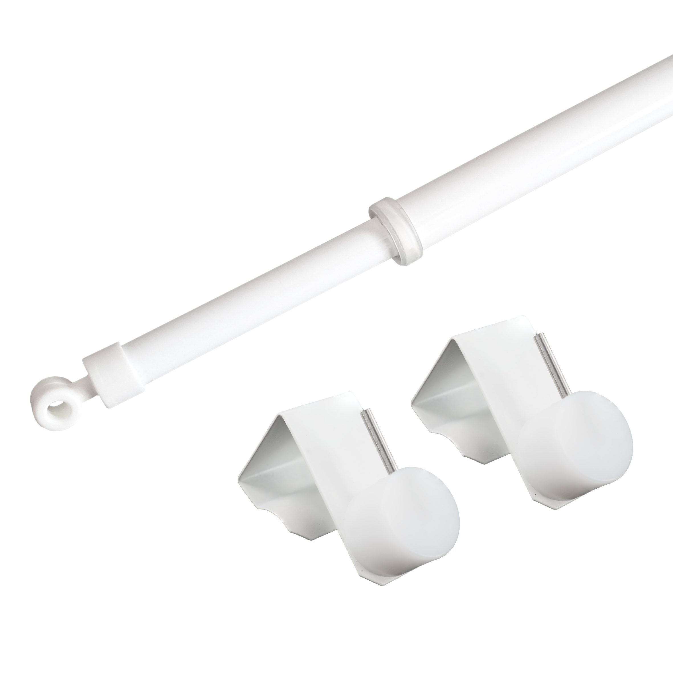 dekondo Gardinenstange Gardinenstange "Creativ", weiß, ausziehbar, Fensterh günstig online kaufen