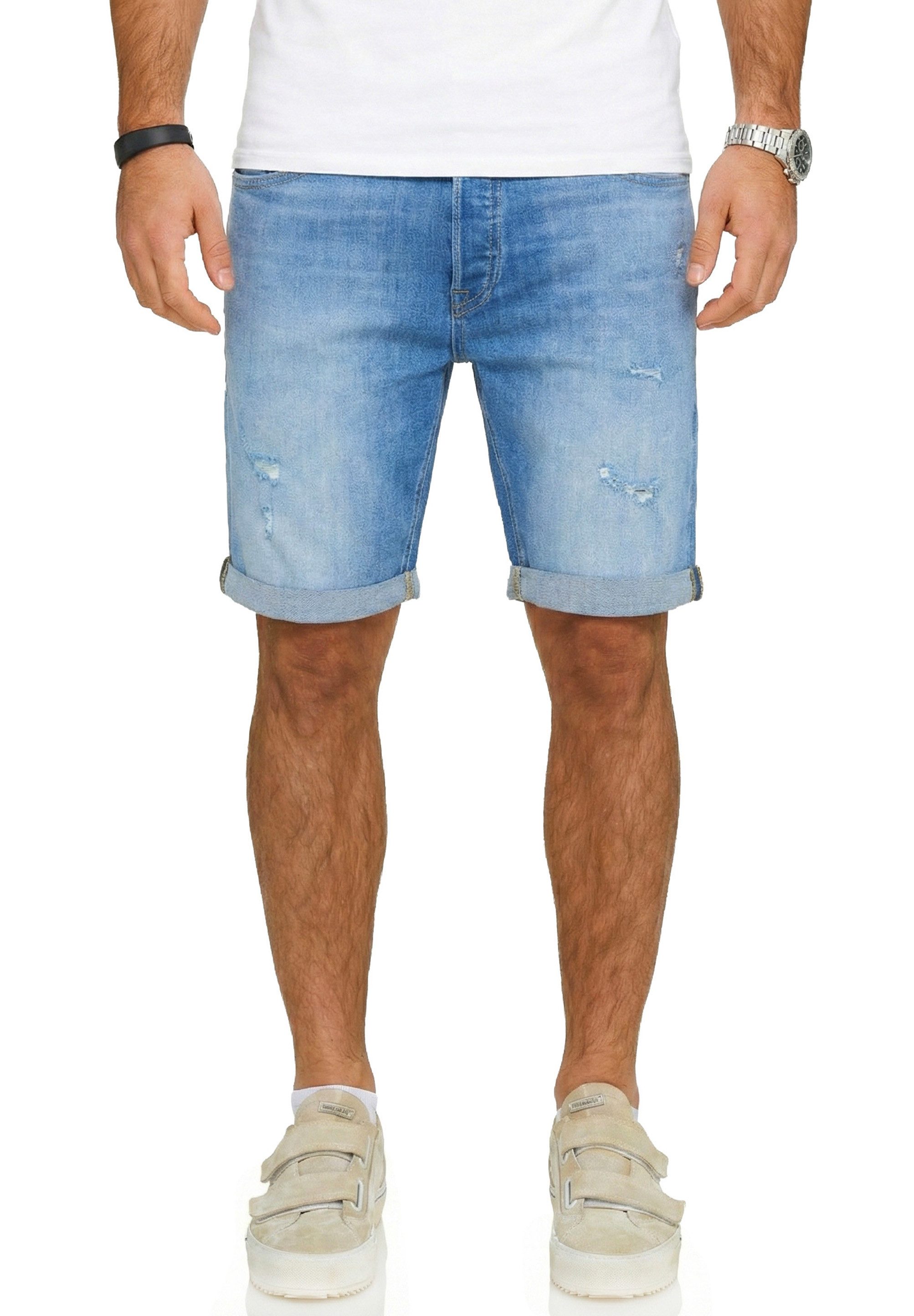 Jack & Jones Jeansshorts JJIRICK JJIINFINITY SHORTS Kurze Jeanshose im 5-Pocket-Stil Casual Denim Pants mit Waschung