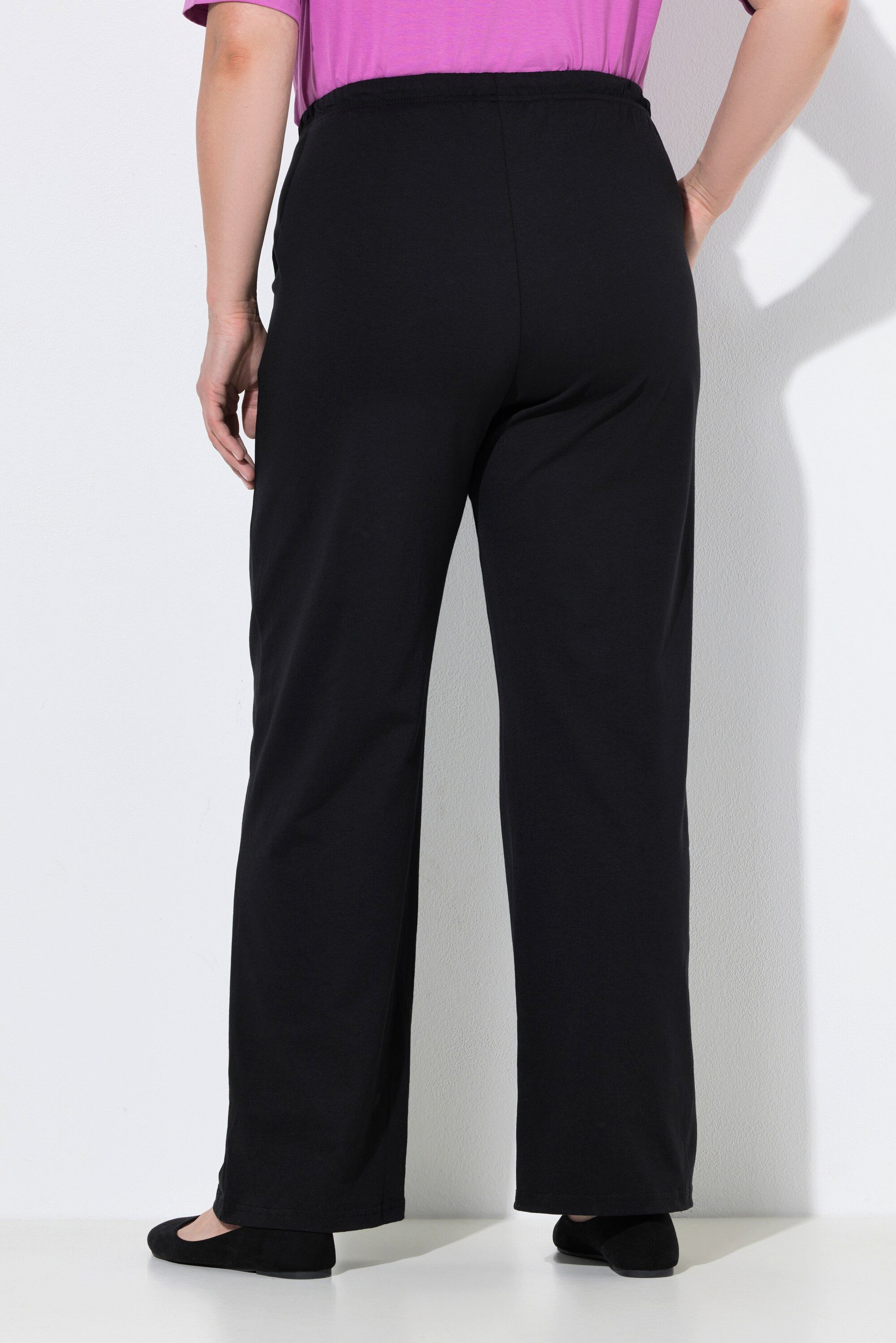Ulla Popken Funktionshose Jerseyhose gerades Bein Taschen