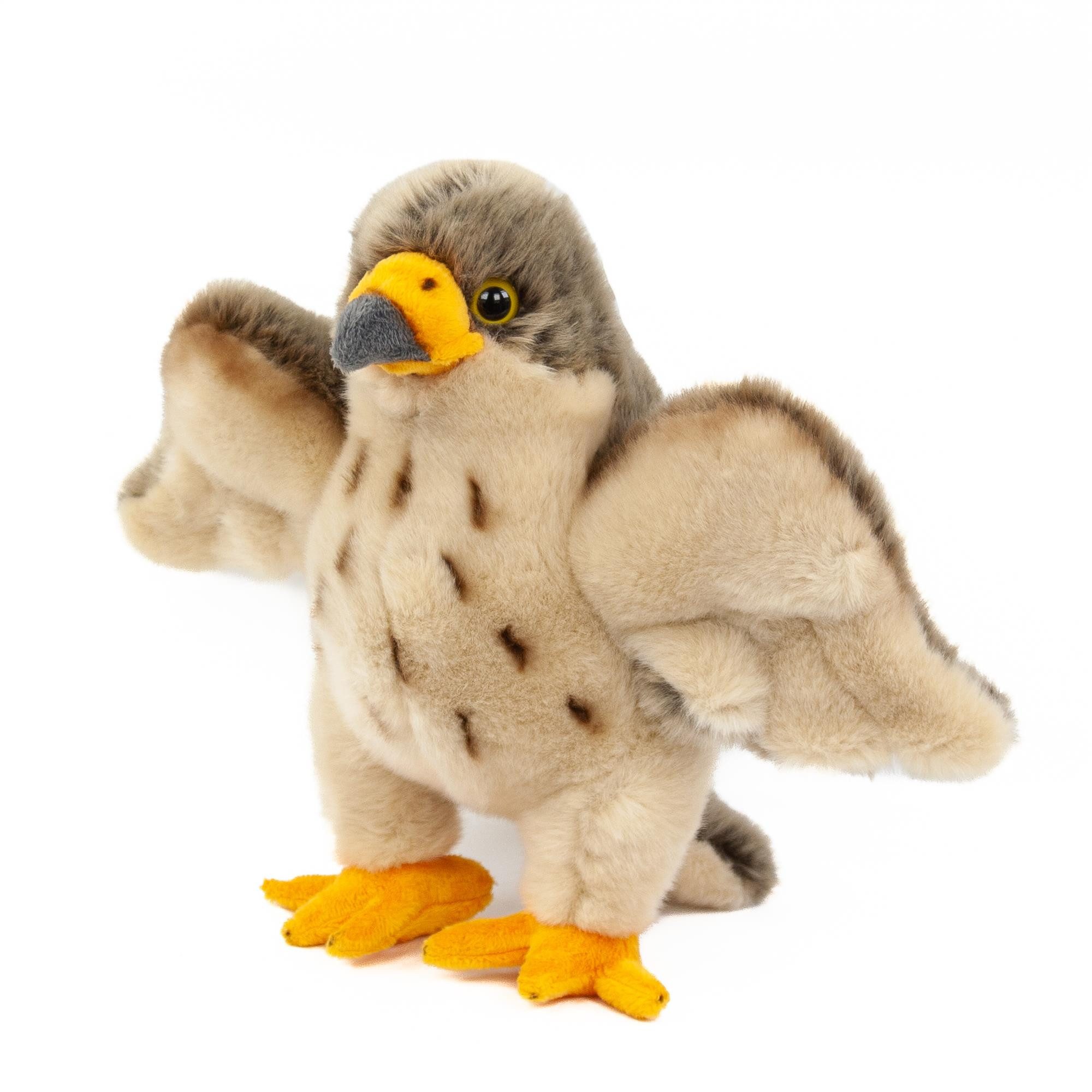 Teddys Rothenburg Kuscheltier Falke braun stehend 27 cm Plüschfalke Stoffti günstig online kaufen