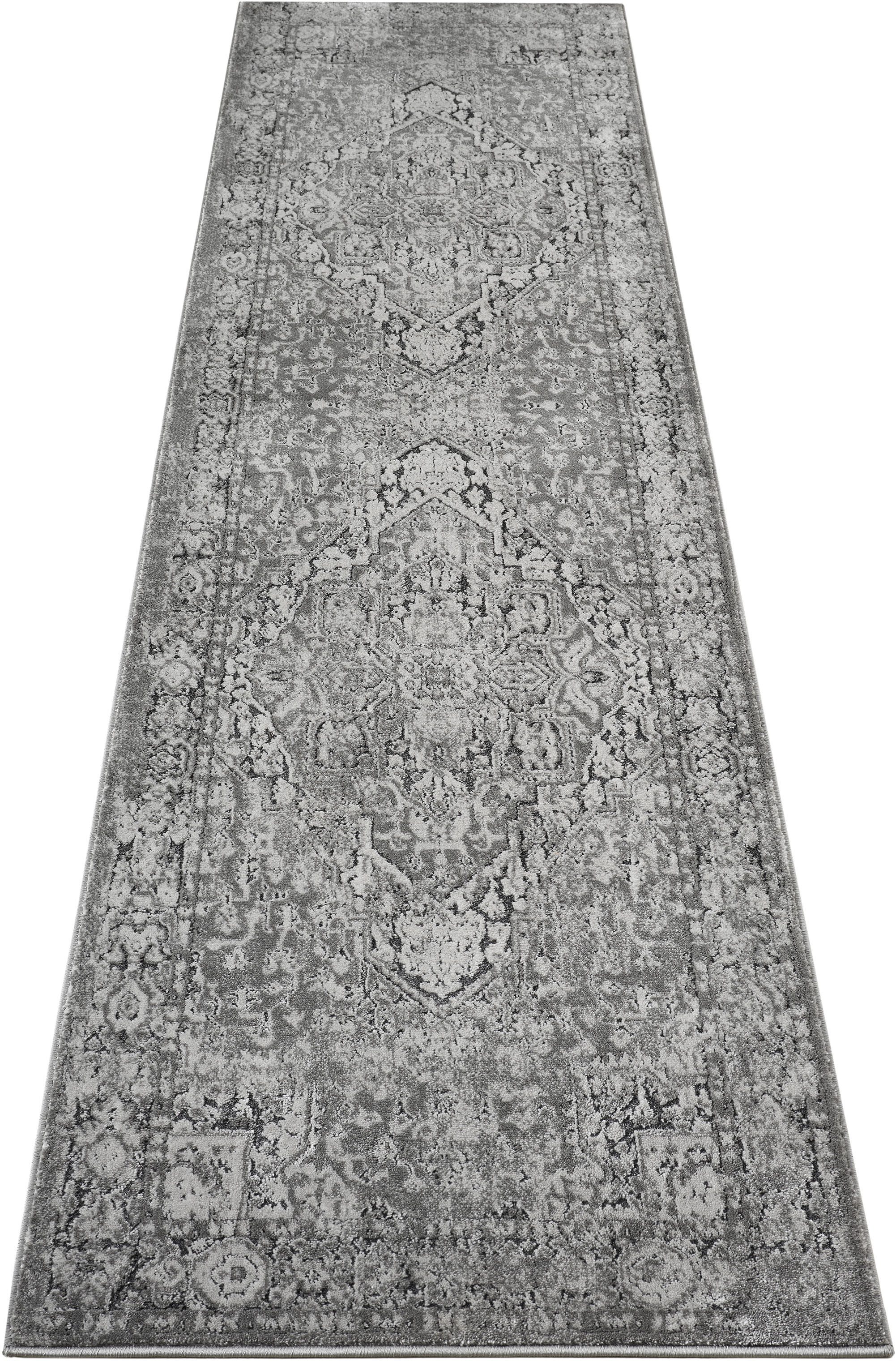 OTTO home Teppich Kylan, Designer-Teppich, Hoch-Tief-Struktur, dezenter Glanz, rechteckig, Höhe: 9 mm, Schrumpf-Garn-Effekt, im Vintage-Look, dichte Qualität, Wohnzimmer
