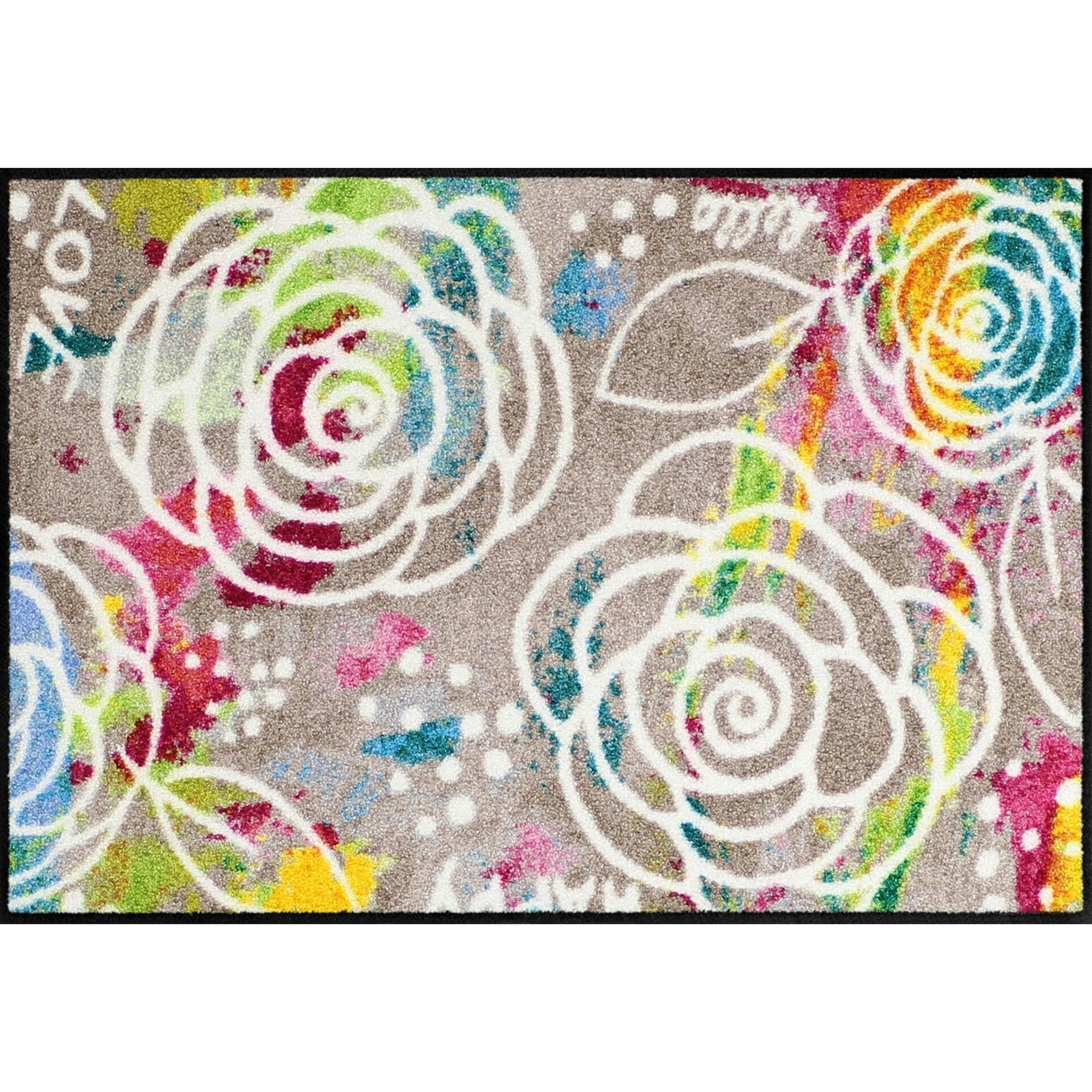 Fußmatte Salonloewe Fußmatte waschbar Blossom Carpet 50 x 75 cm, Salonloewe, Rechteckig, Höhe: 7 mm