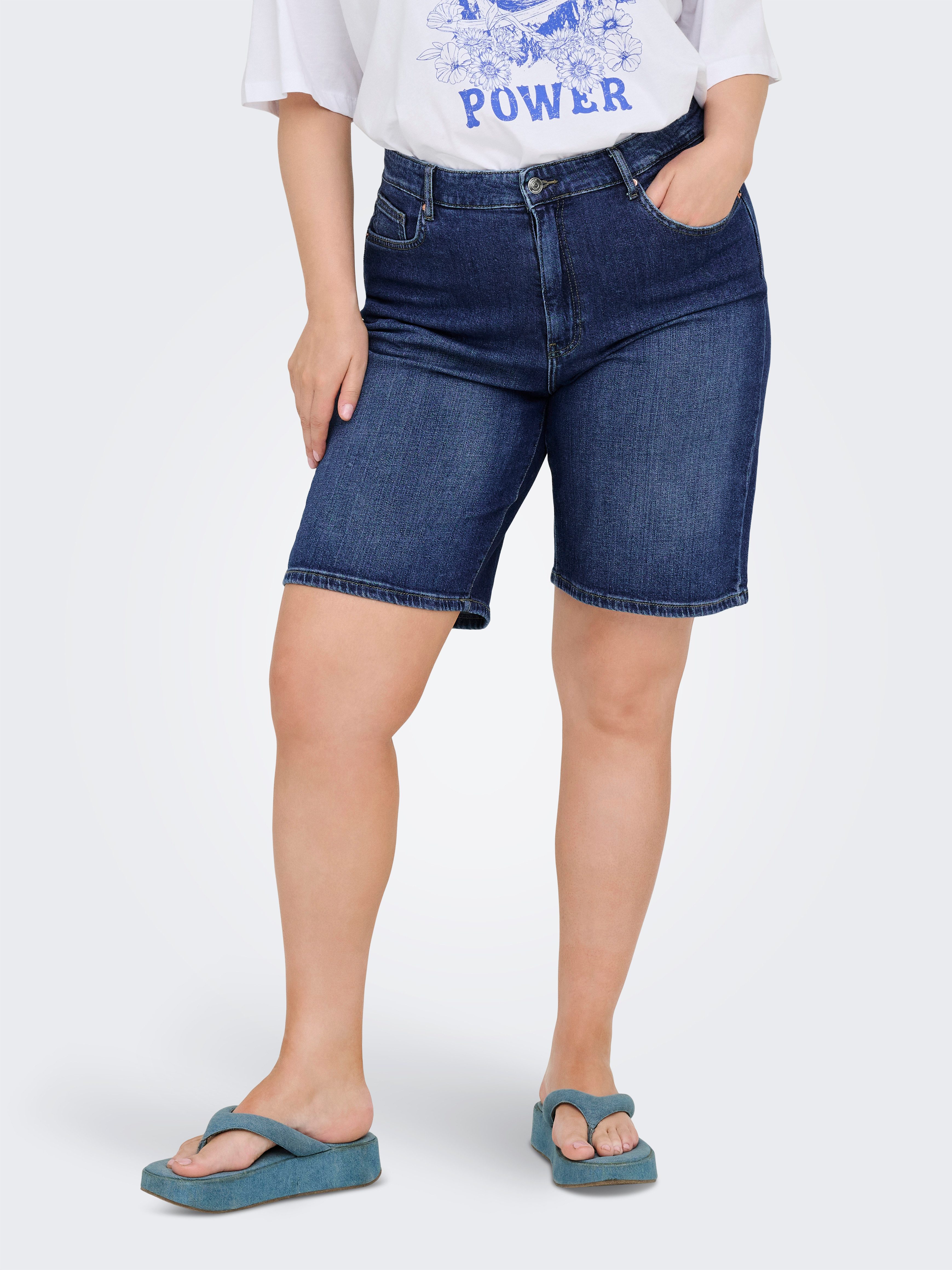 ONLY CARMAKOMA Jeansshorts CARSONNY HW WIDE günstig online kaufen