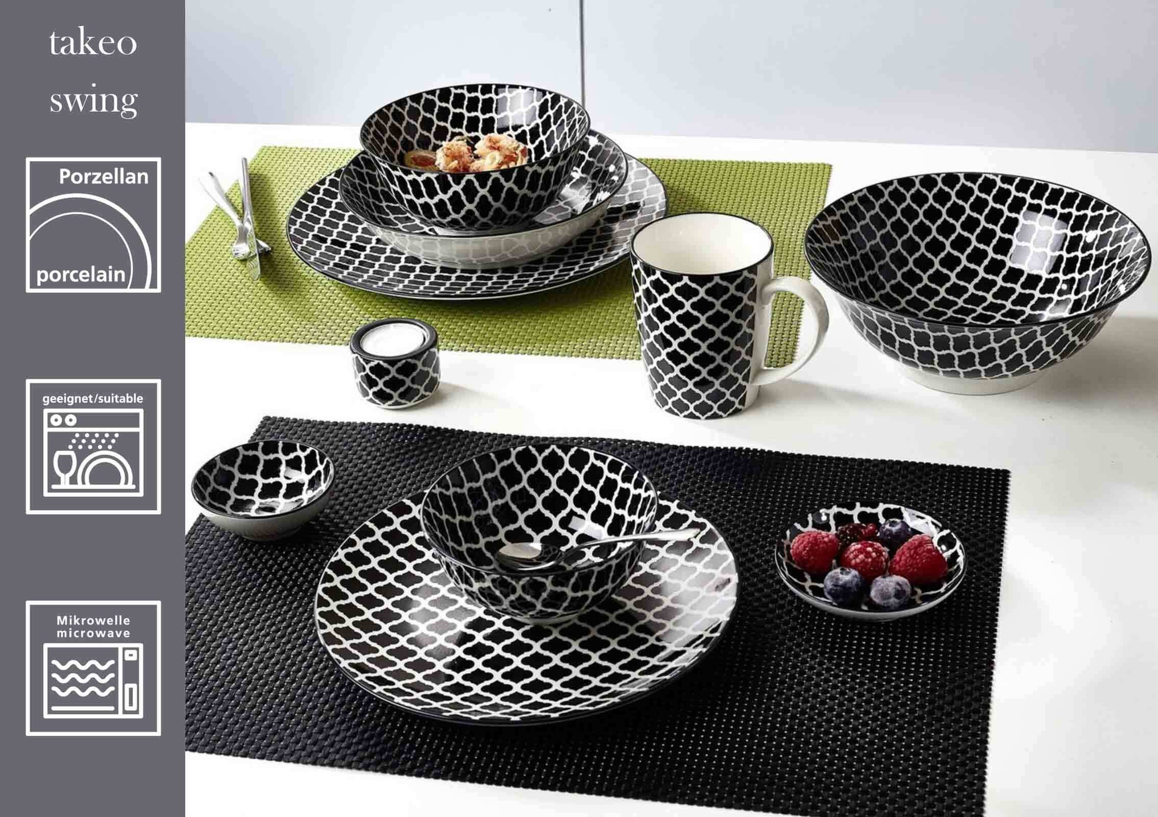 Ritzenhoff & Breker Tafelservice Takeo Mixed Tafelservice 8er Set (8-tlg), 4 Personen, Porzellan