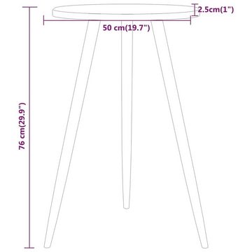 vidaXL Esstisch Bistrotisch Dunkelbraun Ø50x76 cm MDF und Eisen (1-St)