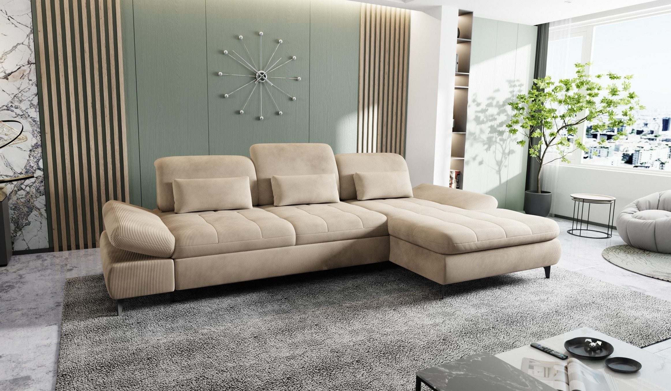 Hygger Möbelhaus Ecksofa NOLA Sofa L günstig online kaufen