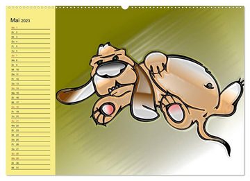 CALVENDO Wandkalender Der witzige Hundeplaner (Premium, hochwertiger DIN A2 Wandkalender 2023, Kunstdruck in Hochglanz)
