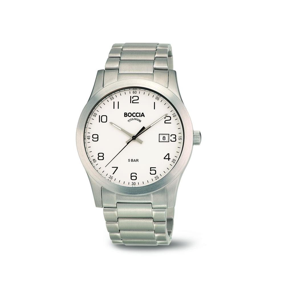 Boccia Quarzuhr Boccia Uhr für Herren 3619-01 mit Datumsanzeige, (1-tlg)