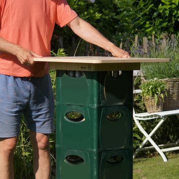 UNUS GARDEN Stehtisch Bierkasten-Tischaufsatz für einen Stehtisch aus Holz (1-St)