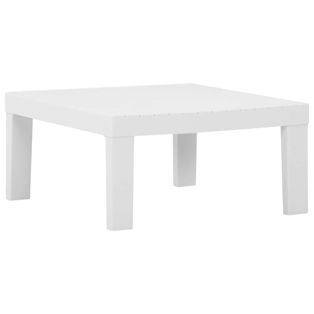 furnicato Gartentisch Lounge-65 x 65 x 33 cm Weiß (1-St), Leichtgewichtiger Outdoor-Tisch, einfach zu reinigen für Terrasse