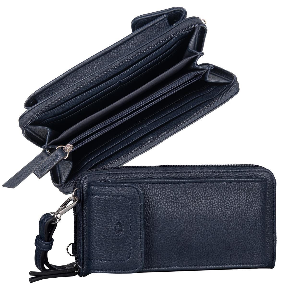 TOM TAILOR Handytasche TOM TAILOR - ELA Longzip-Wallet Geldbörse mit Handyfach XL DARK BLUE