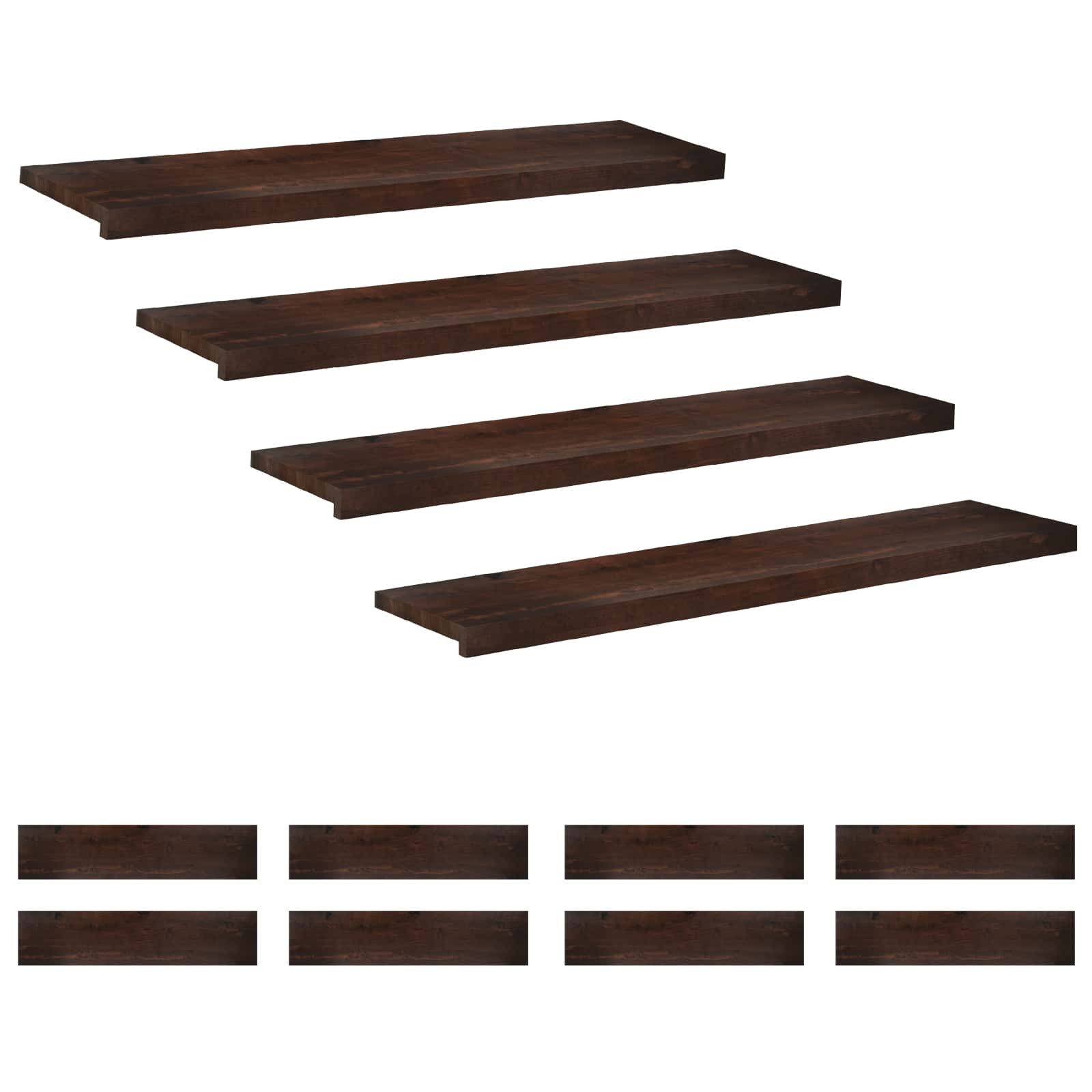 vidaXL Treppenstufe Treppenstufen 12 stk. 110 x 25 x 2 cm Dunkelbraun, (12-tlg)