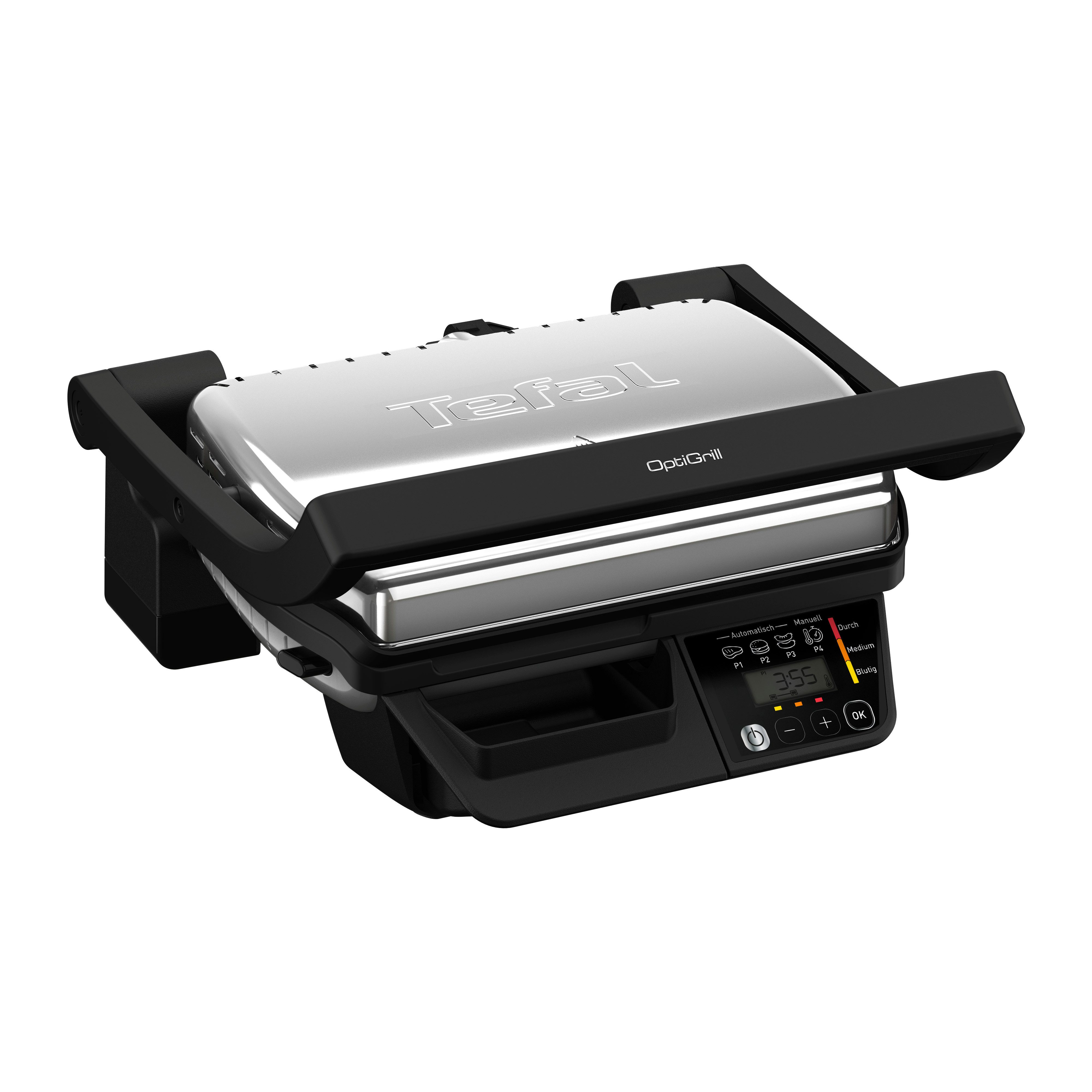 Tefal Kontaktgrill OptiGrill One, Anpassung der Garzeit, Messung der Dicke des Grillguts, 3 Programme