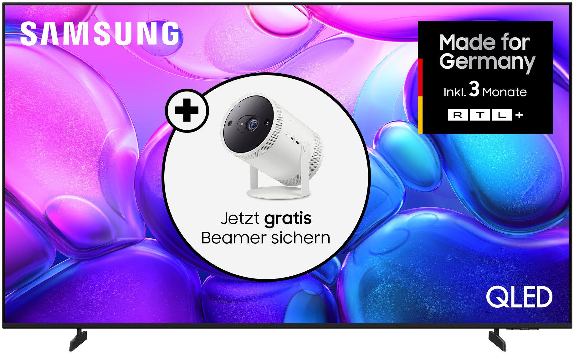 Samsung GQ85Q6FAAU QLED-Fernseher (214 cm/85 Zoll, 4K Ultra HD, Smart-TV, Quantum HDR, Knox Security, Art Store, 3D Sound, Gaming Hub, AI TV)
